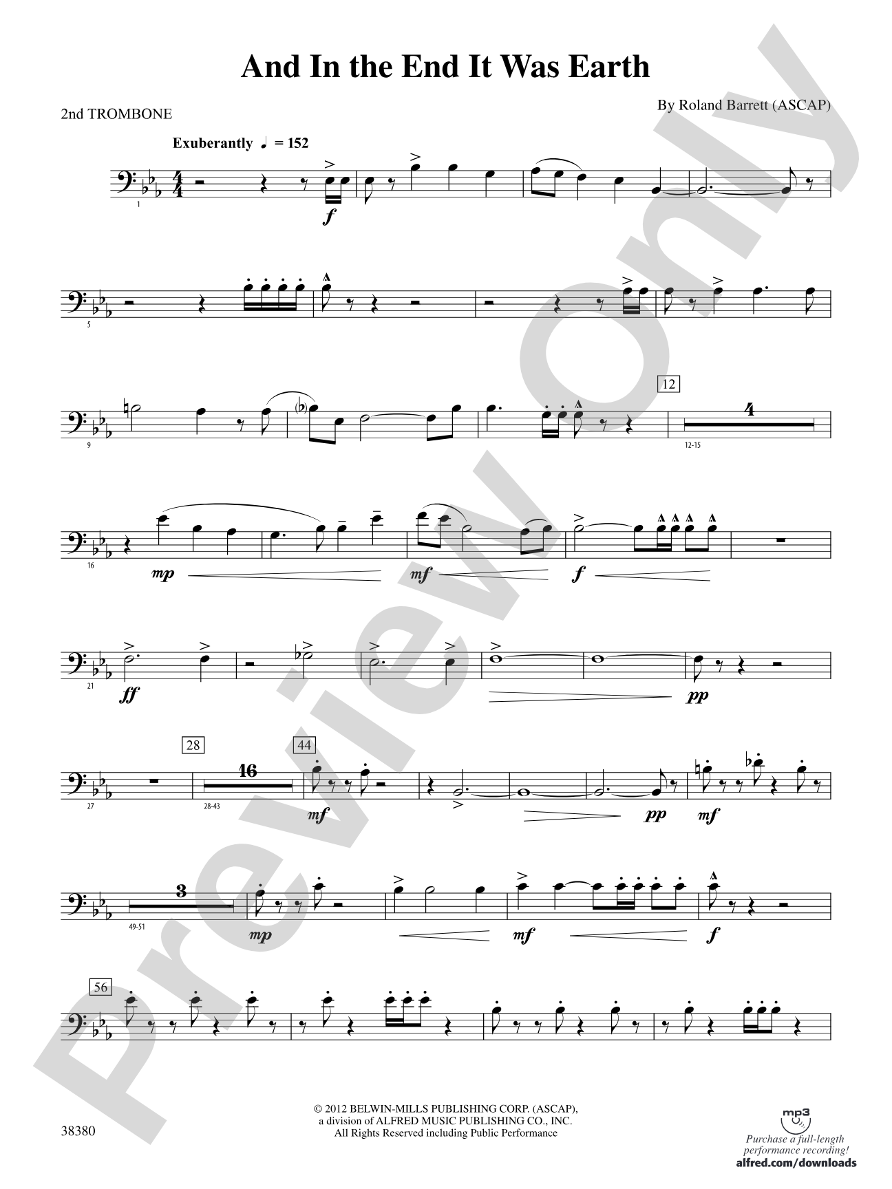 And in the End It Was Earth: 2nd Trombone