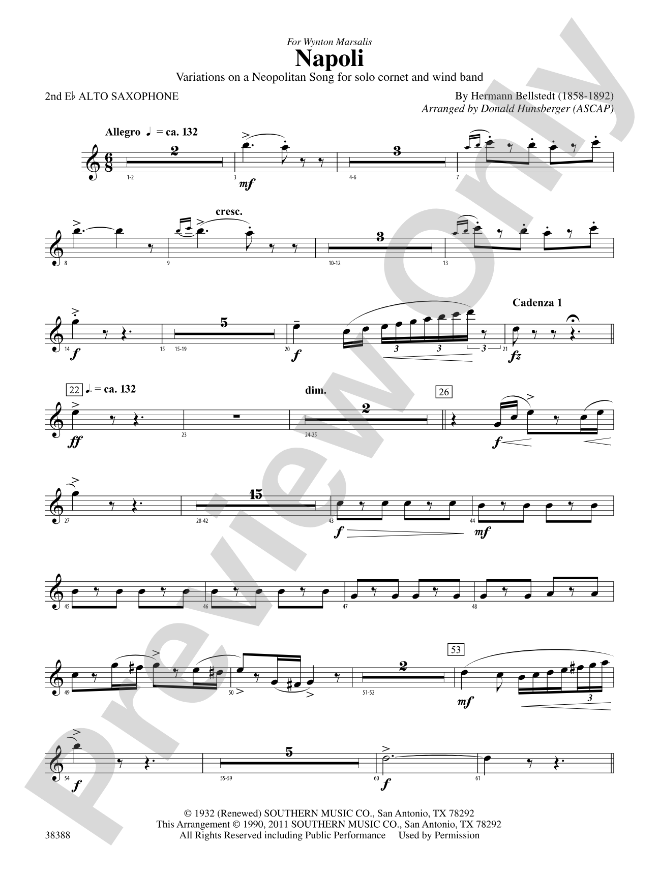 Napoli: 2nd E-flat Alto Saxophone