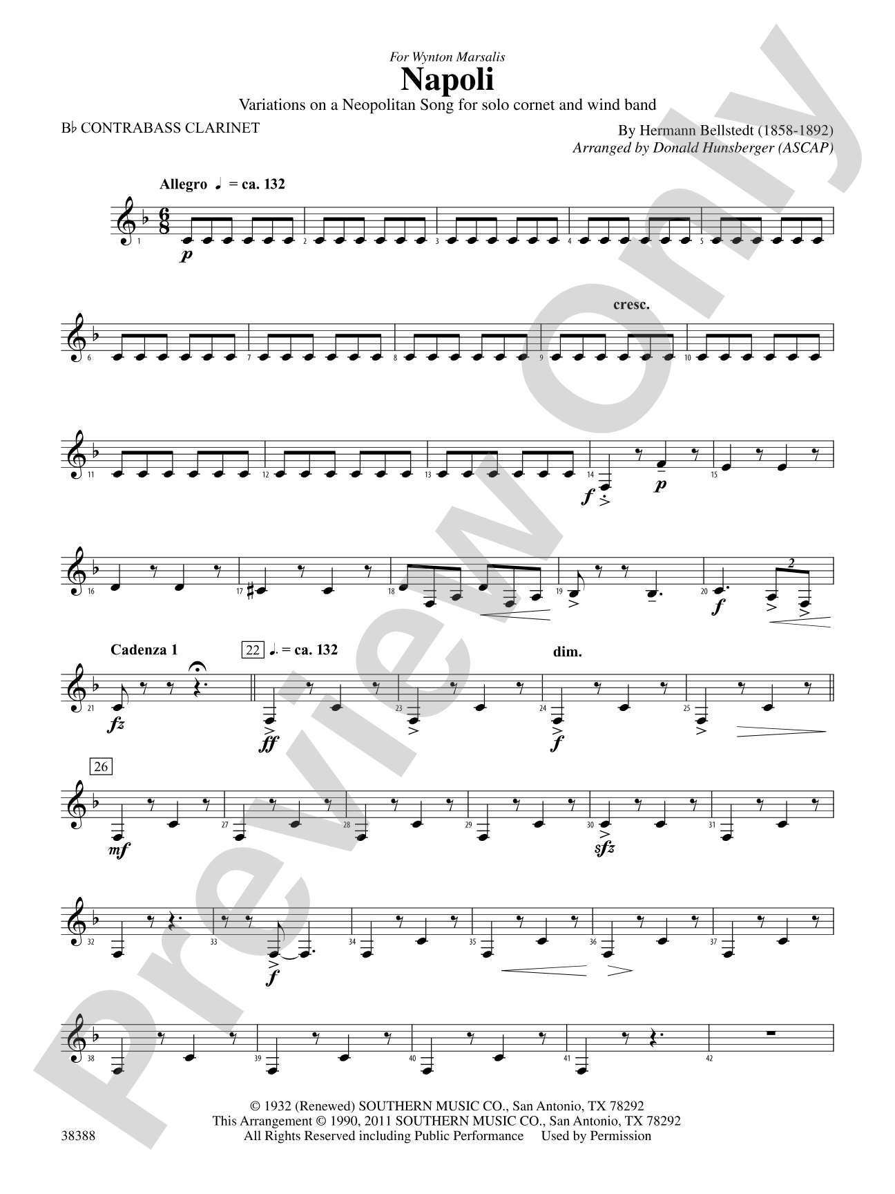 Napoli: B-flat Contrabass Clarinet