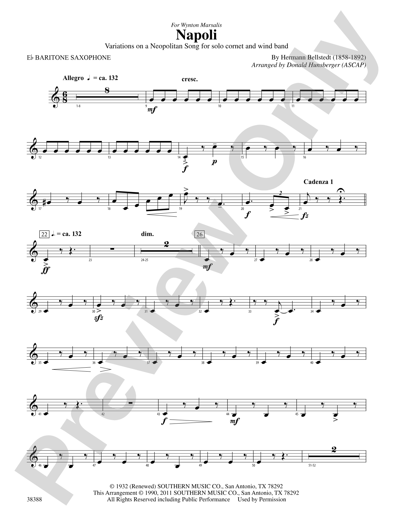Napoli: E-flat Baritone Saxophone