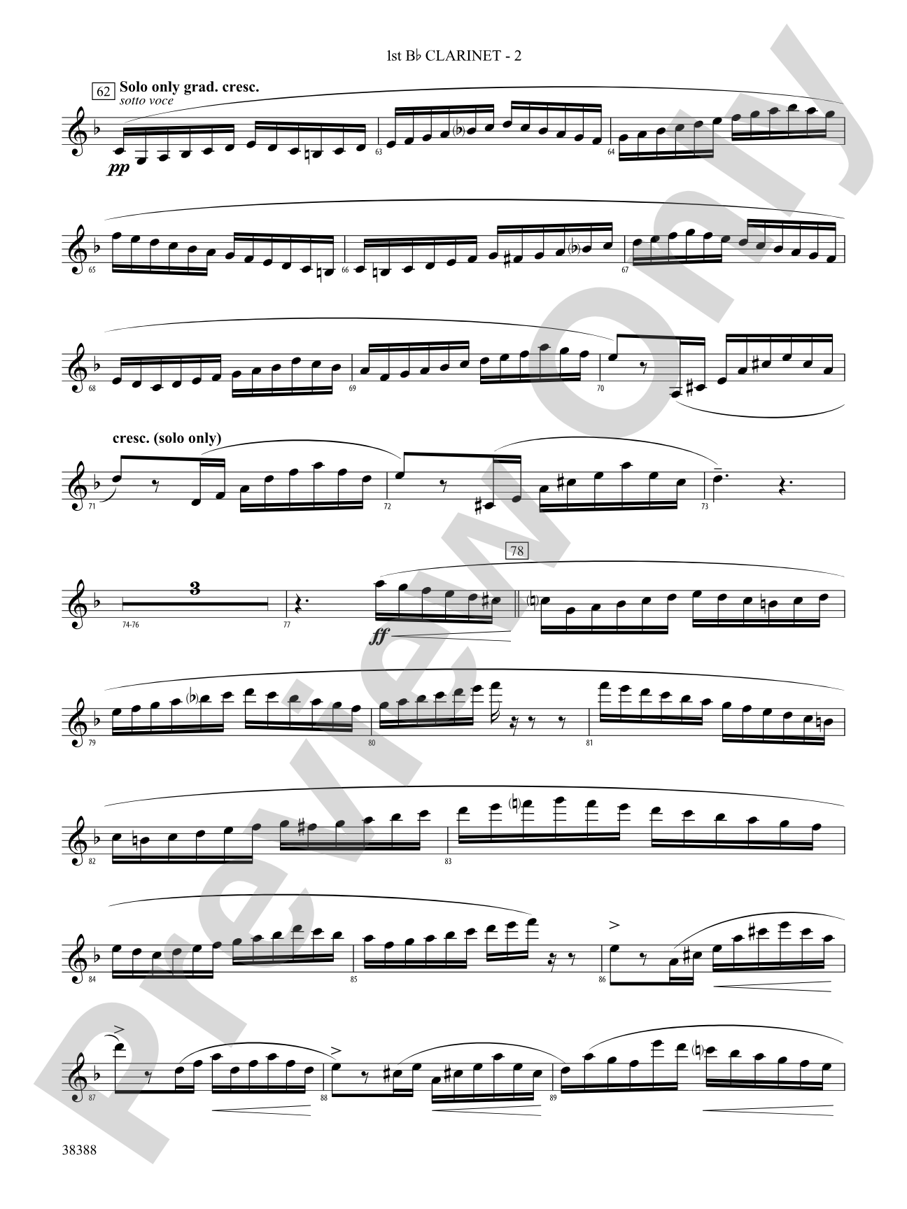 Napoli: 1st B-flat Clarinet