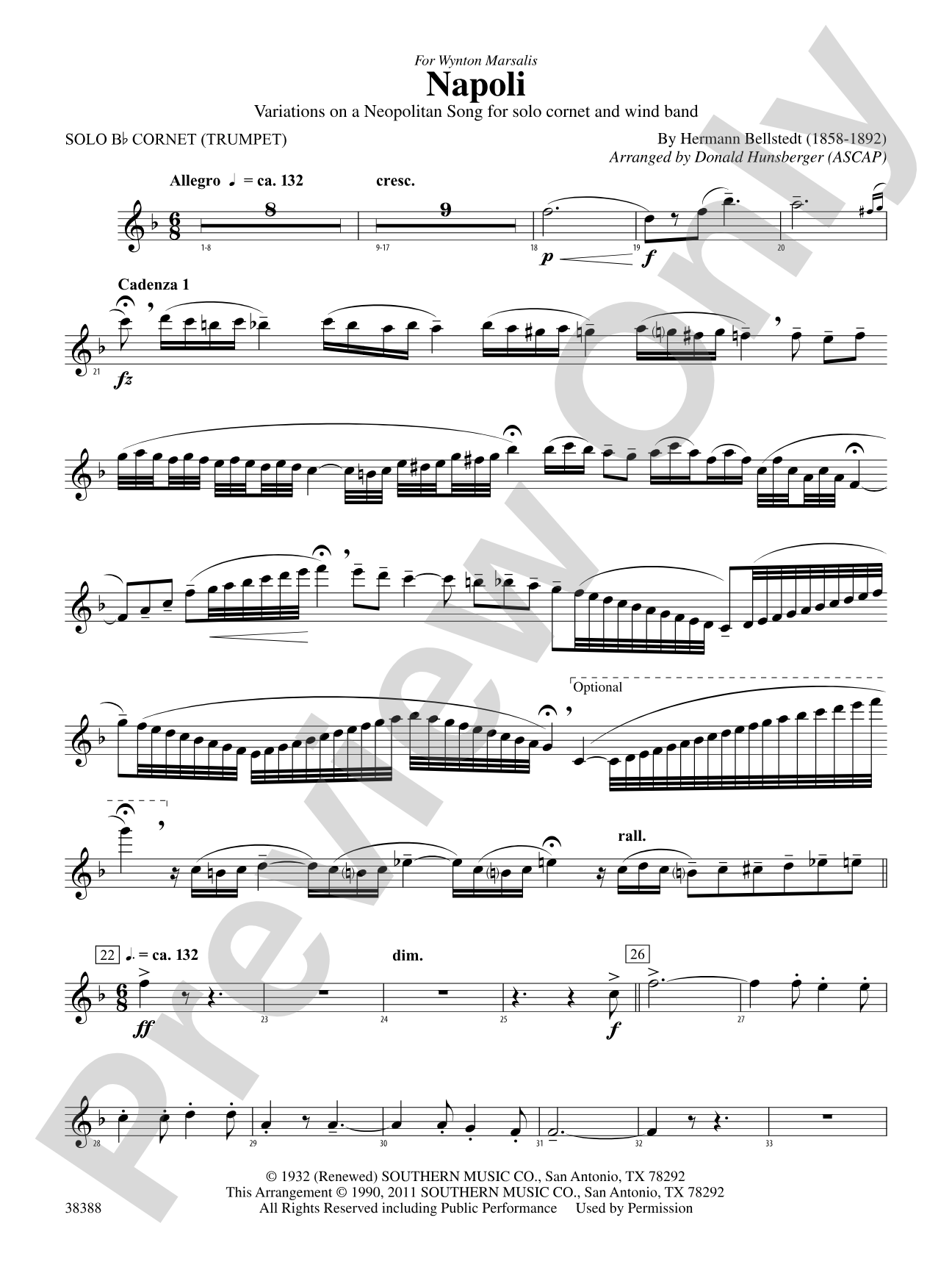 Napoli: 1st B-flat Cornet
