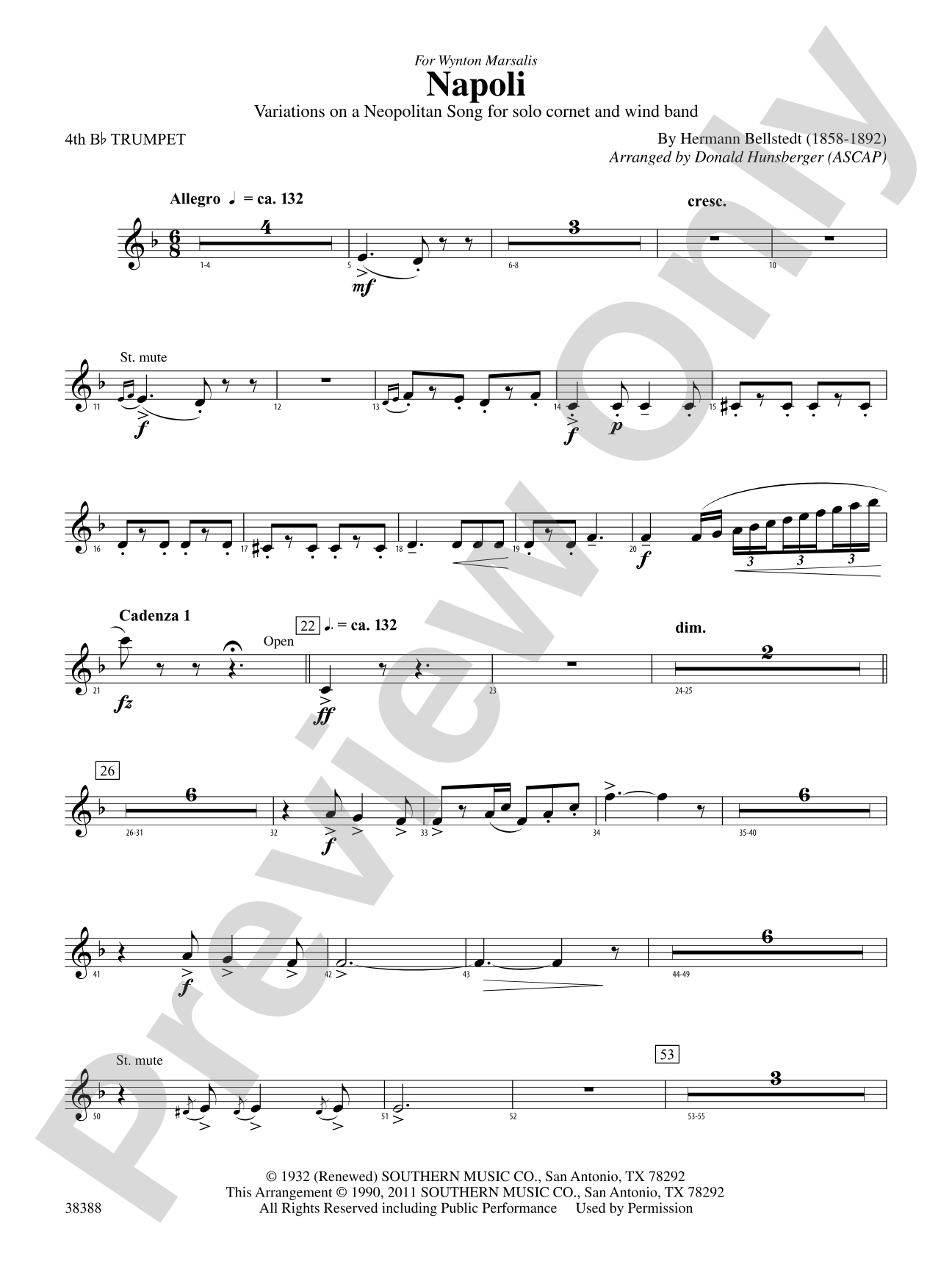 Napoli: 4th B-flat Trumpet