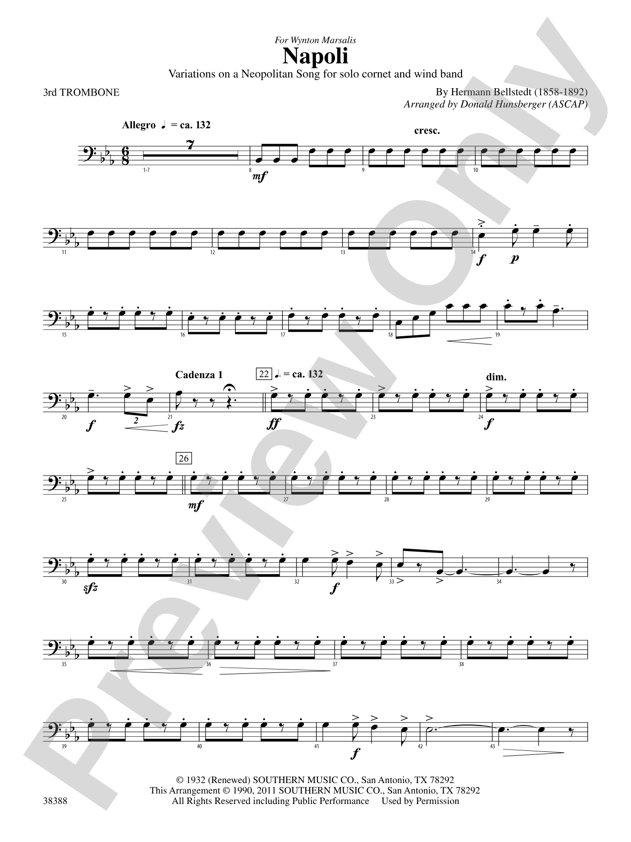 Napoli: 3rd Trombone