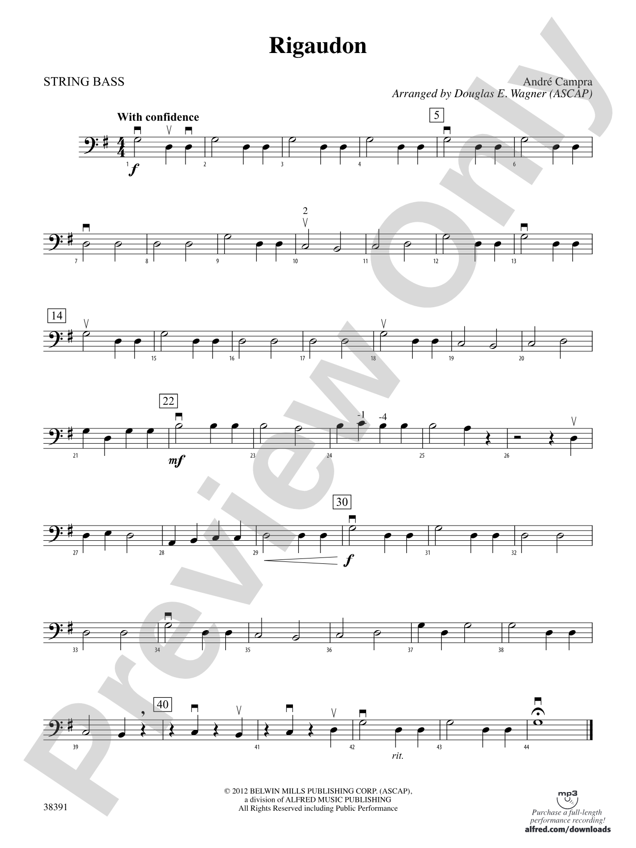 Rigaudon: String Bass