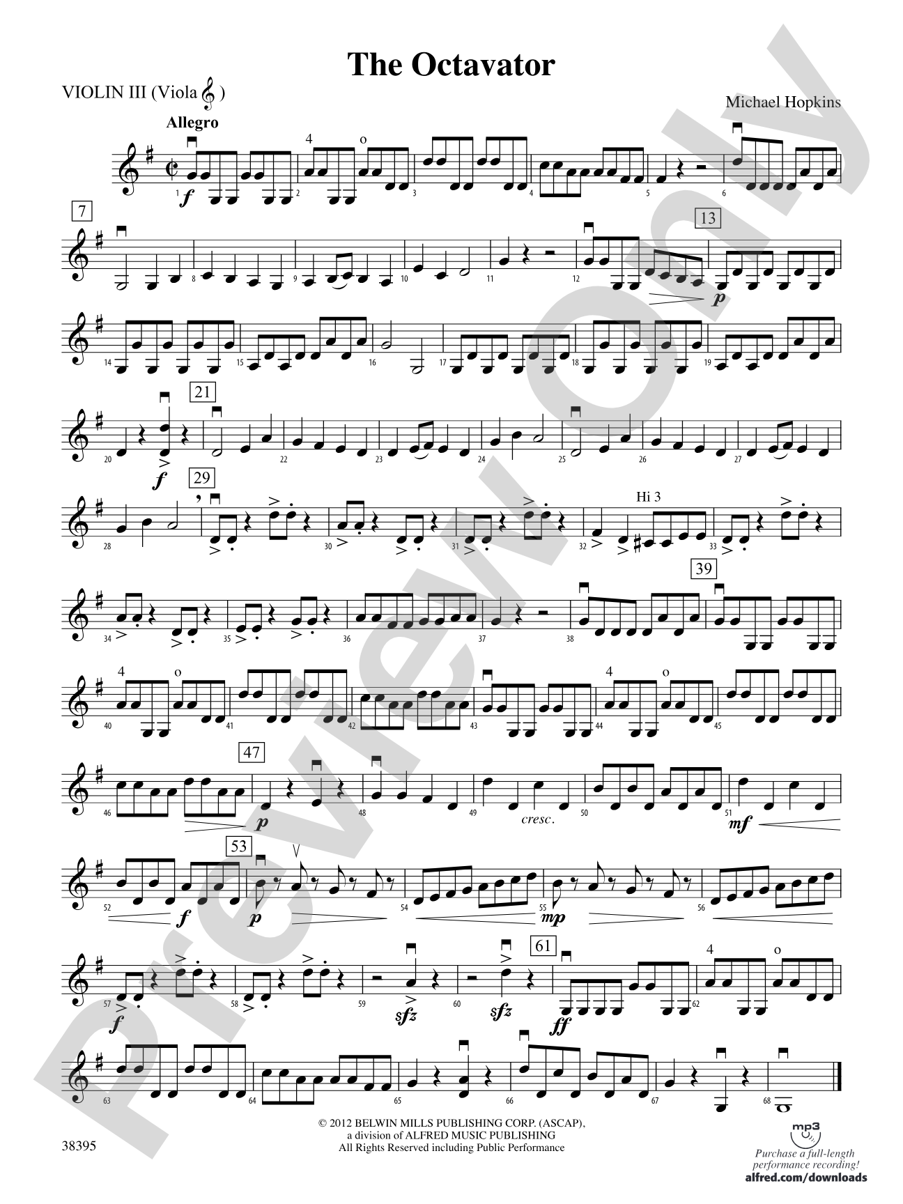 The Octavator: 3rd Violin (Viola [TC])