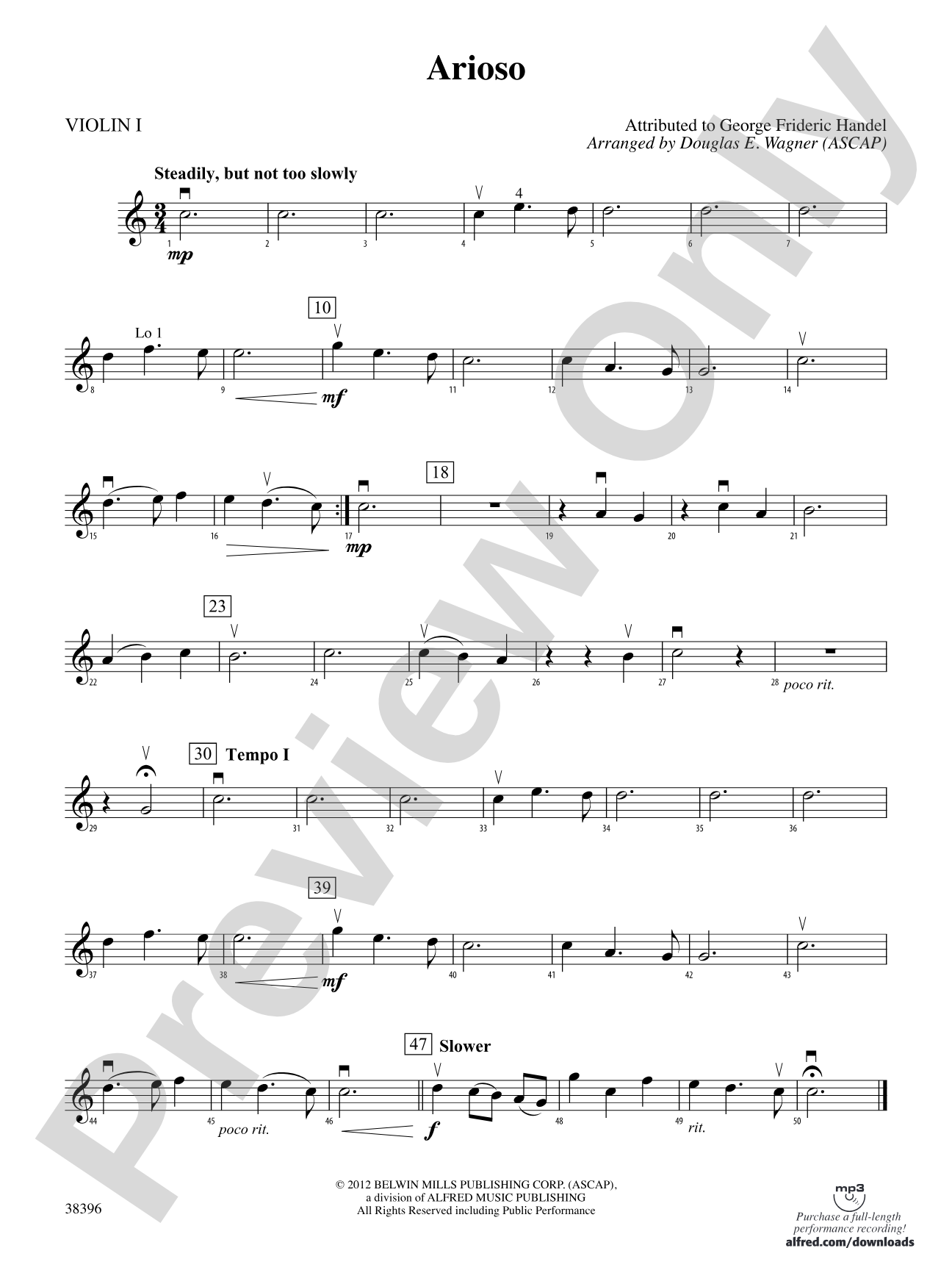 Arioso: 1st Violin