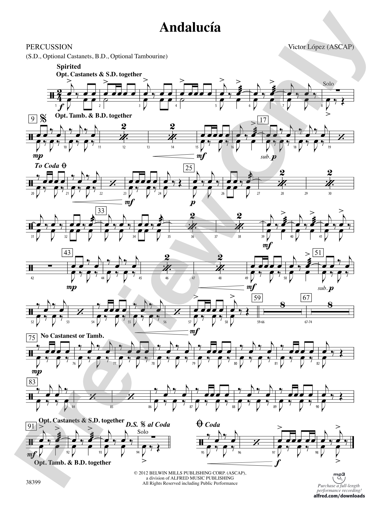 Andalucía: 1st Percussion