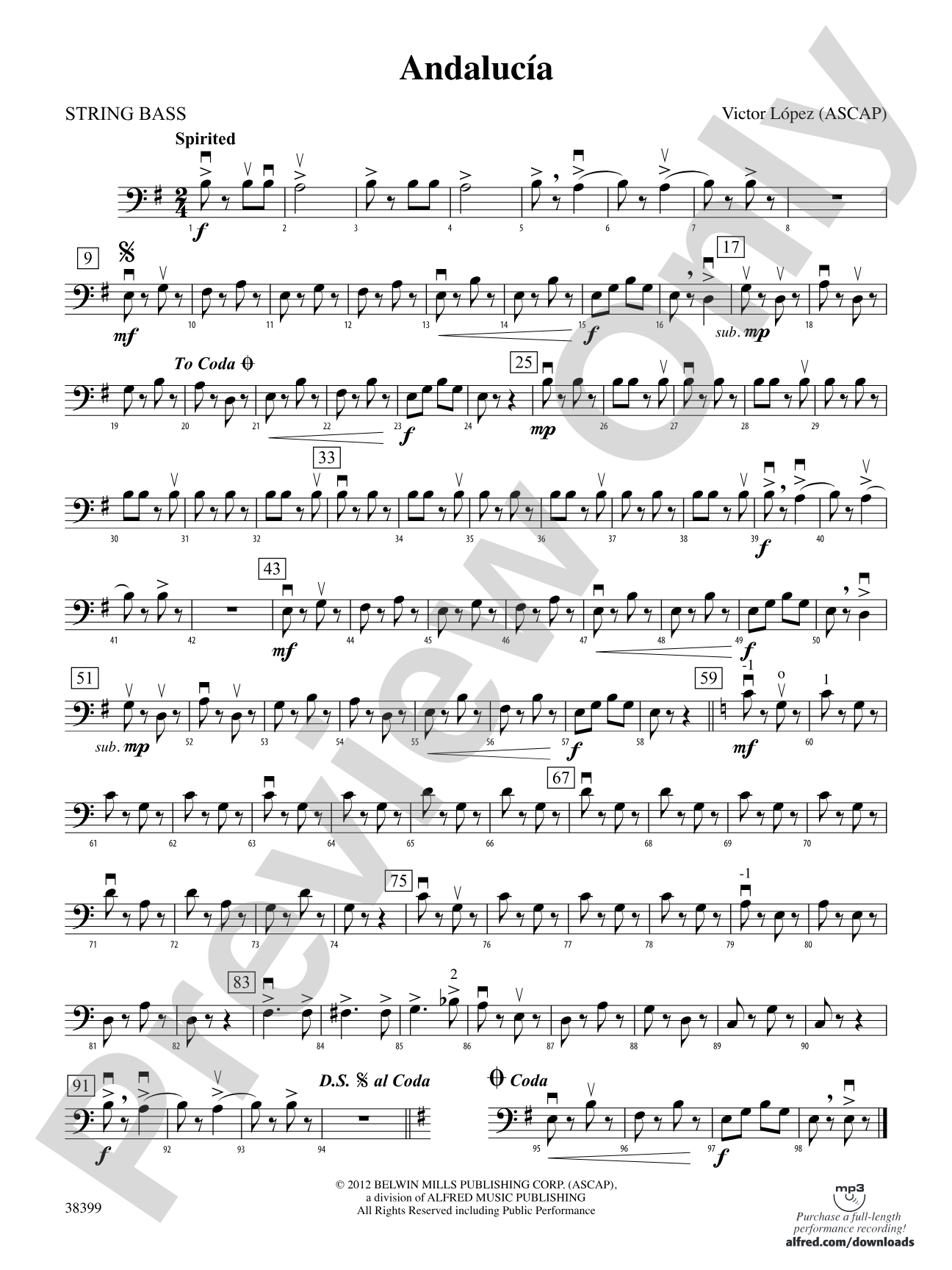 Andalucía: String Bass