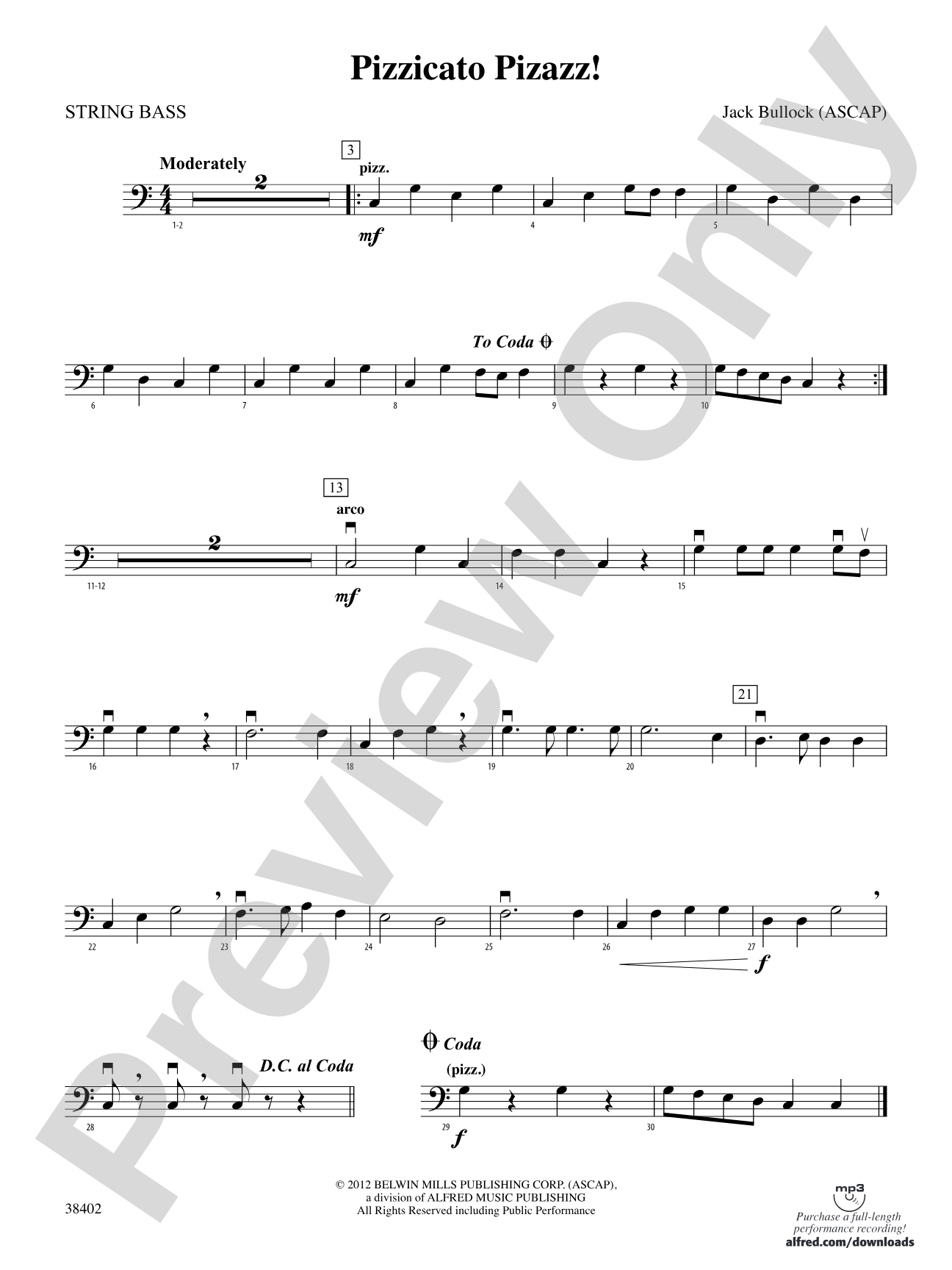 Pizzicato Pizazz!: String Bass