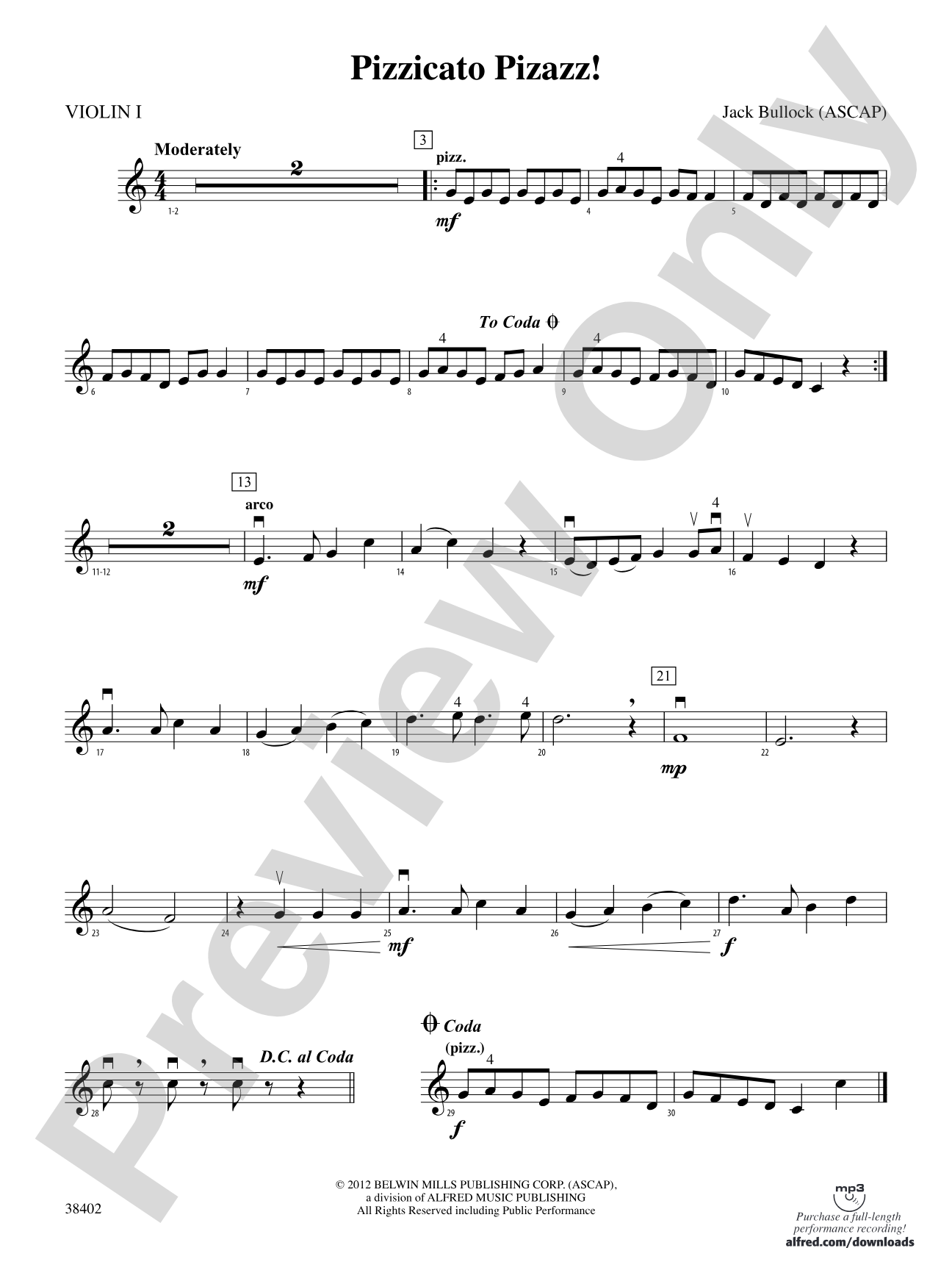 Pizzicato Pizazz!: 1st Violin