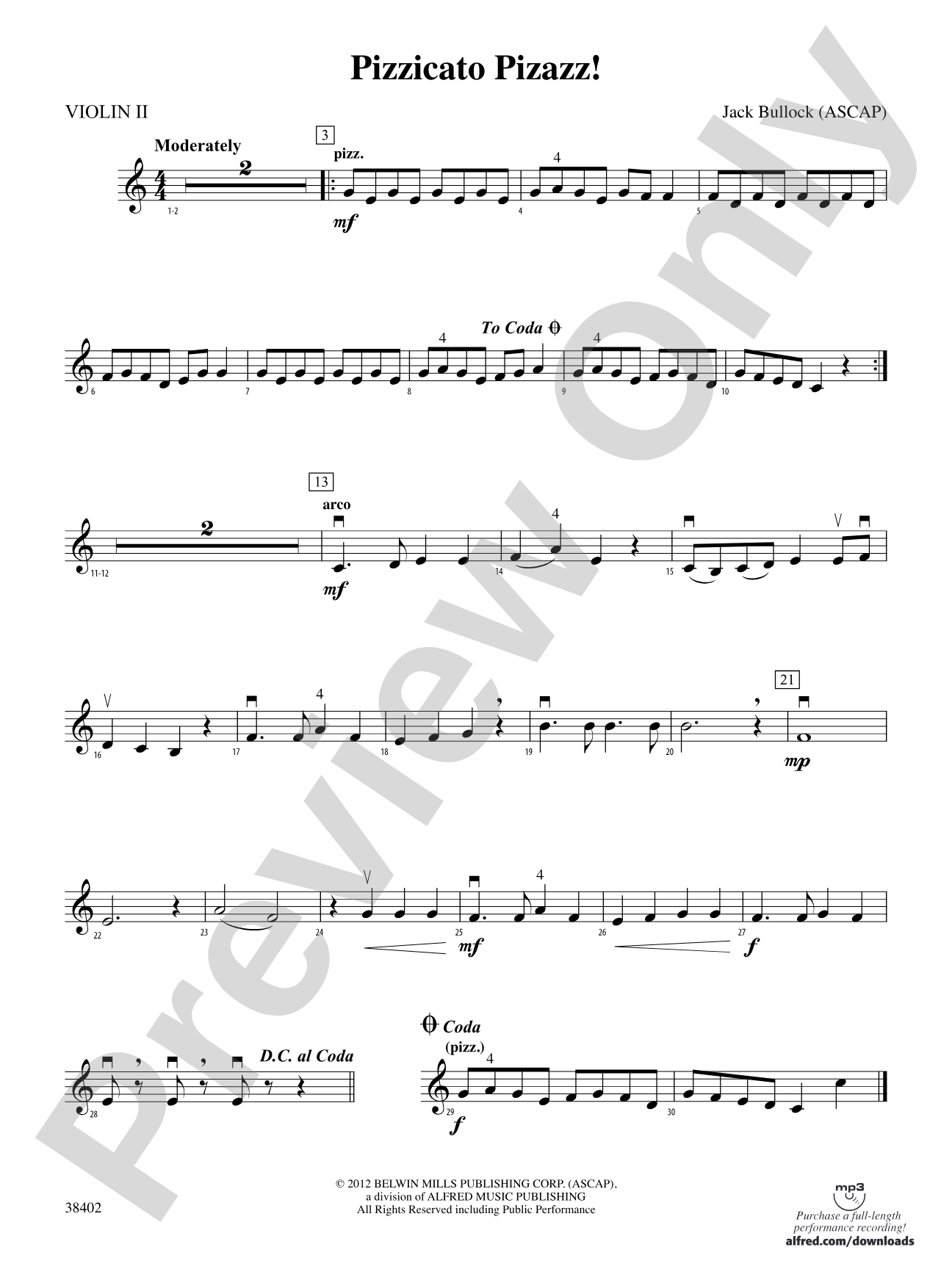 Pizzicato Pizazz!: 2nd Violin