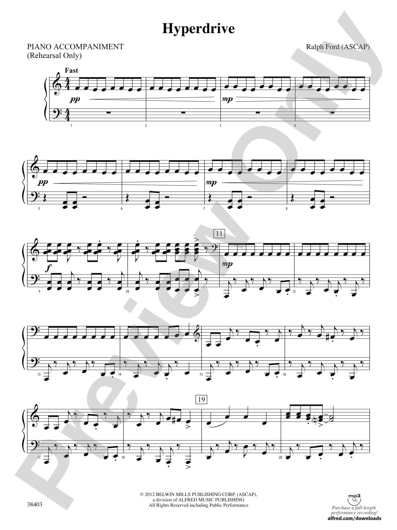 Hyperdrive: Piano Accompaniment