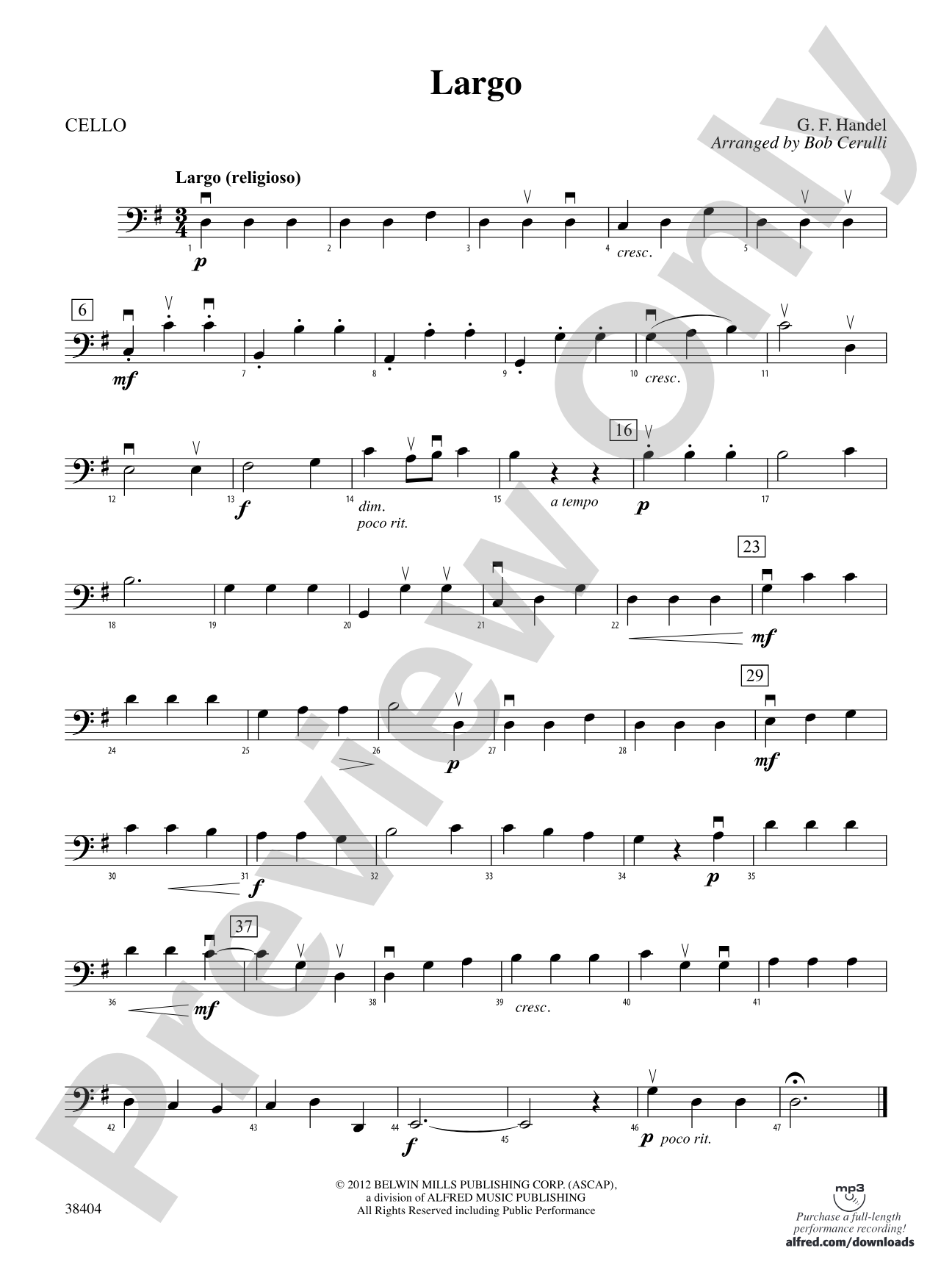 Largo: Cello