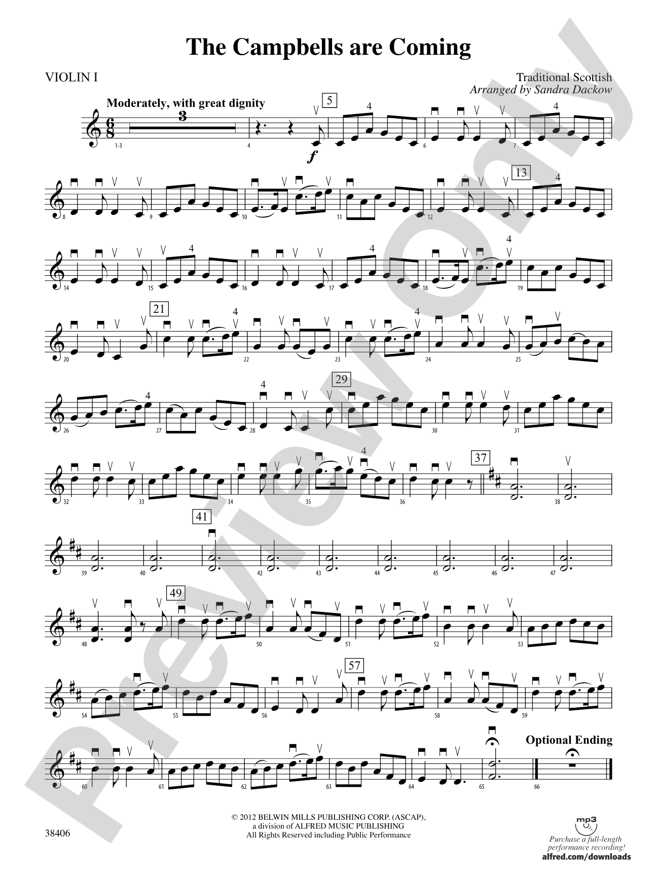 The Campbells are Coming: 1st Violin