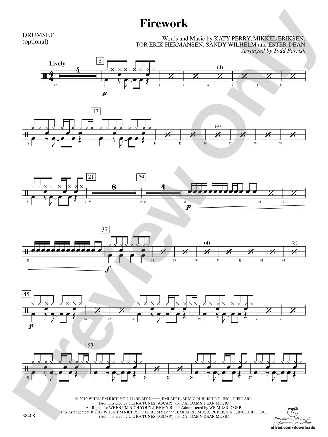 Firework: Drums