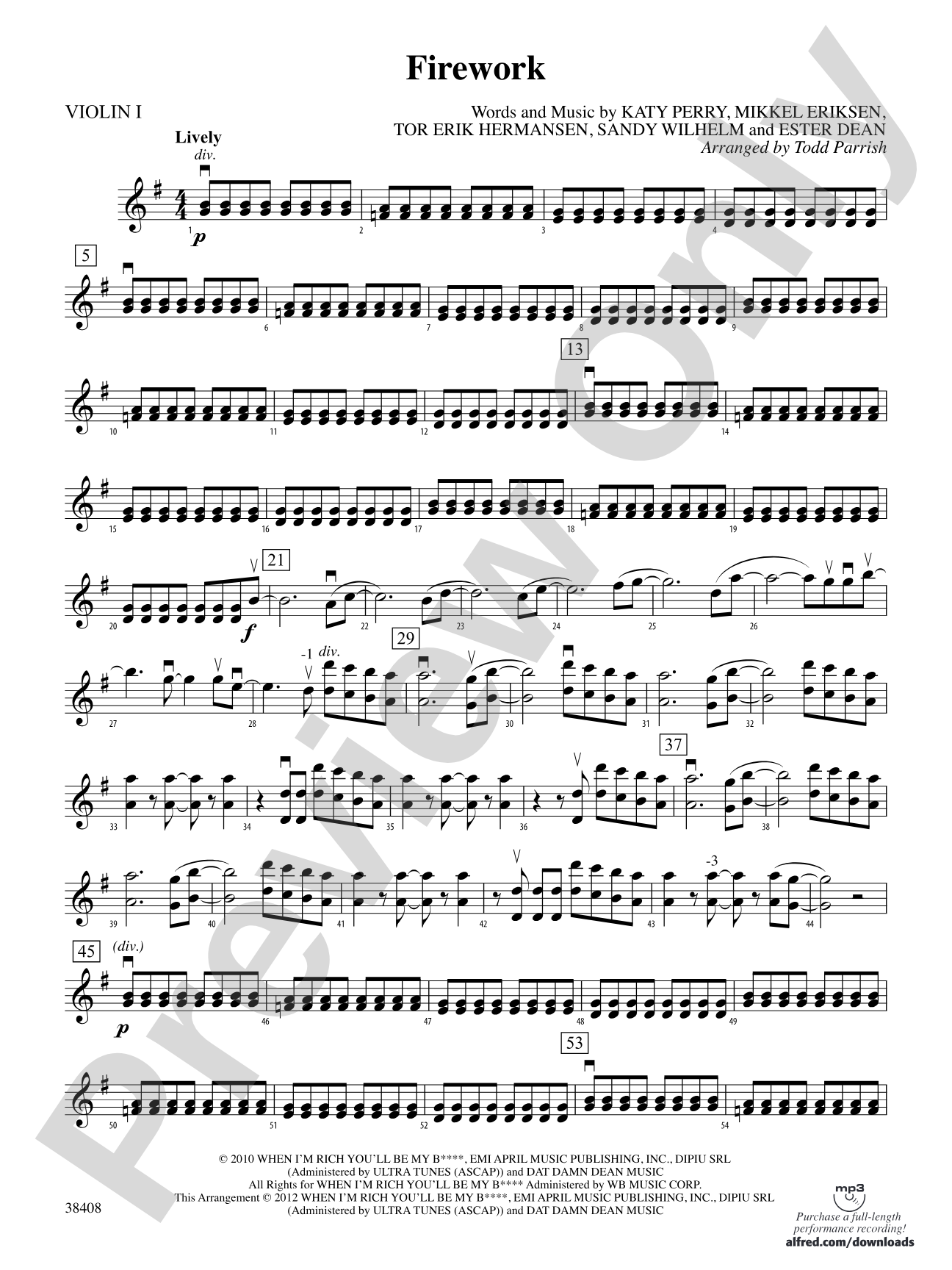 Firework: 1st Violin