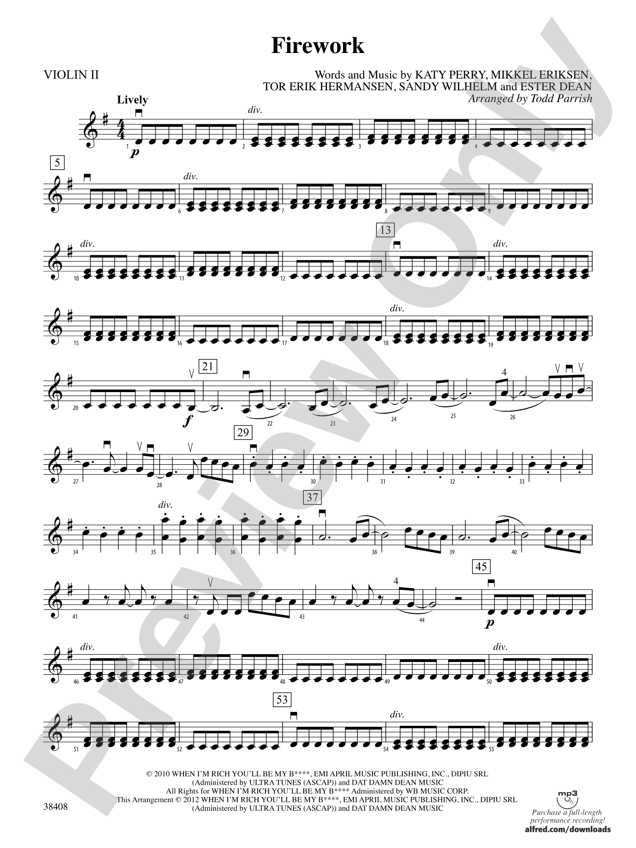 Firework: 2nd Violin