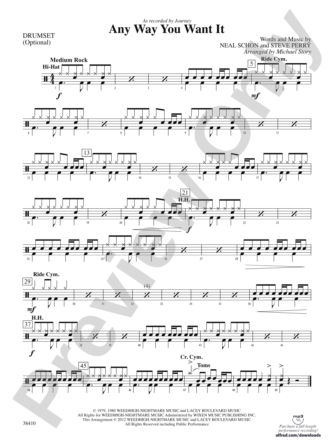 Any Way You Want It: Drums