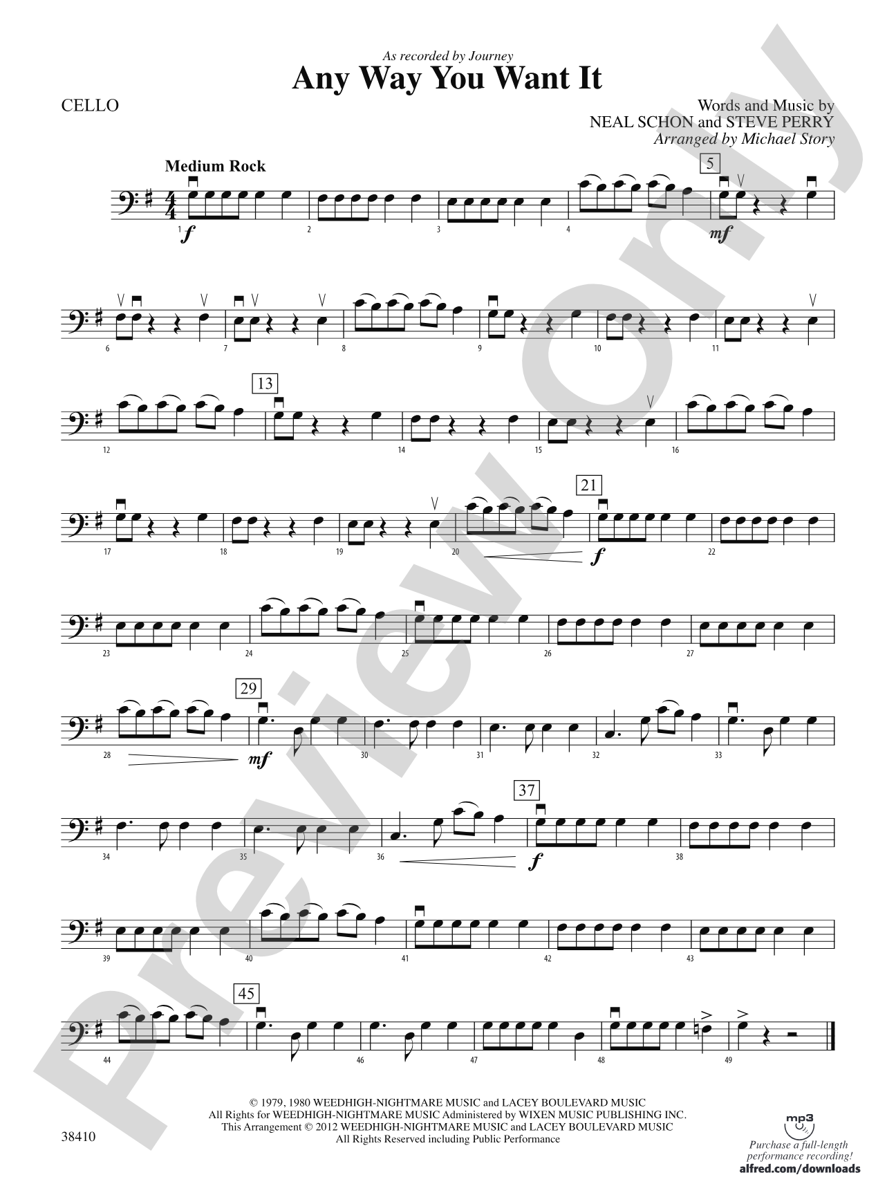 Any Way You Want It: Cello