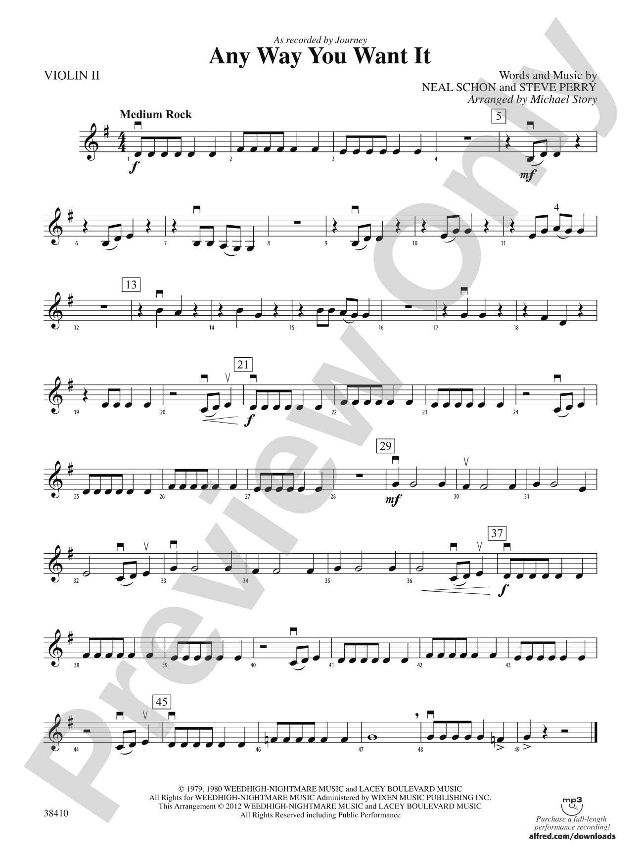 Any Way You Want It: 2nd Violin