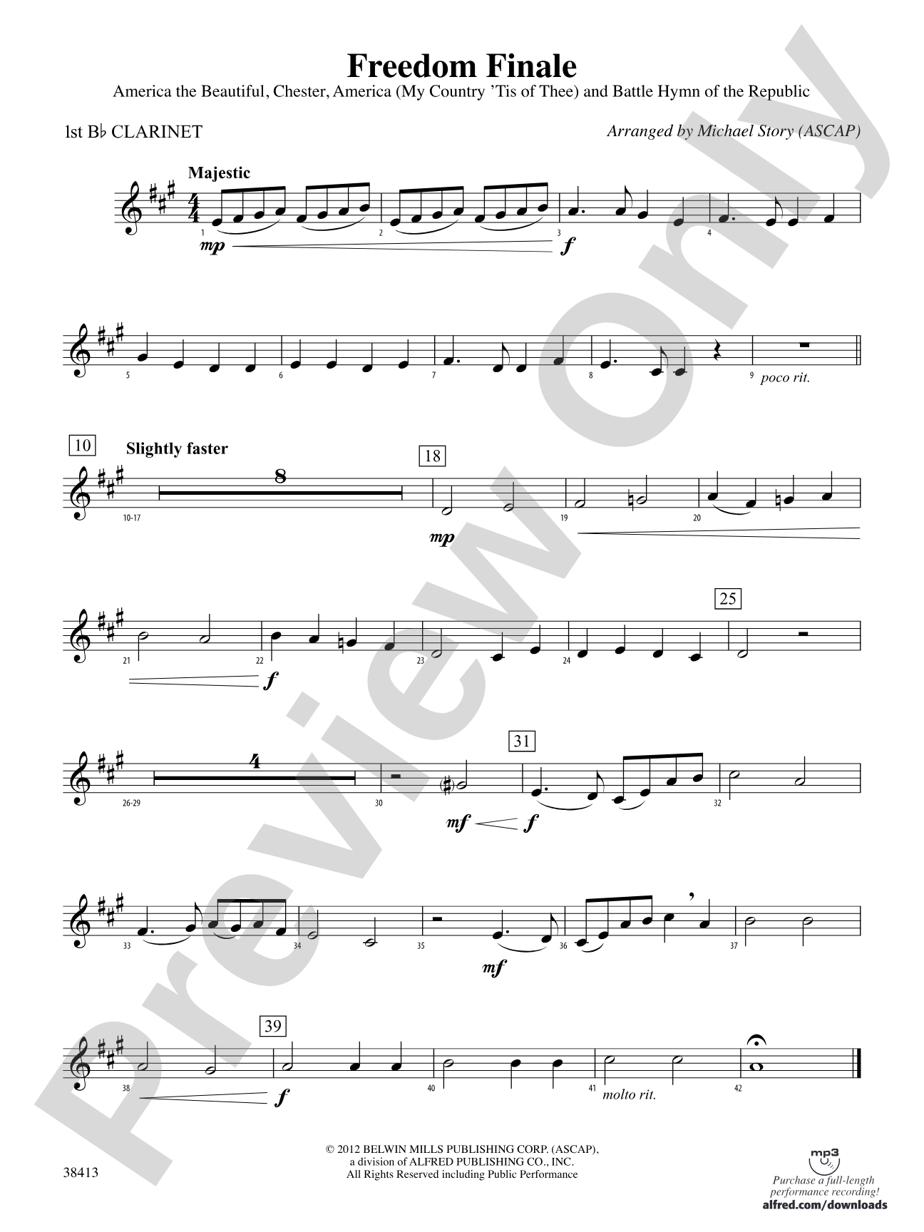 Freedom Finale: 1st B-flat Clarinet