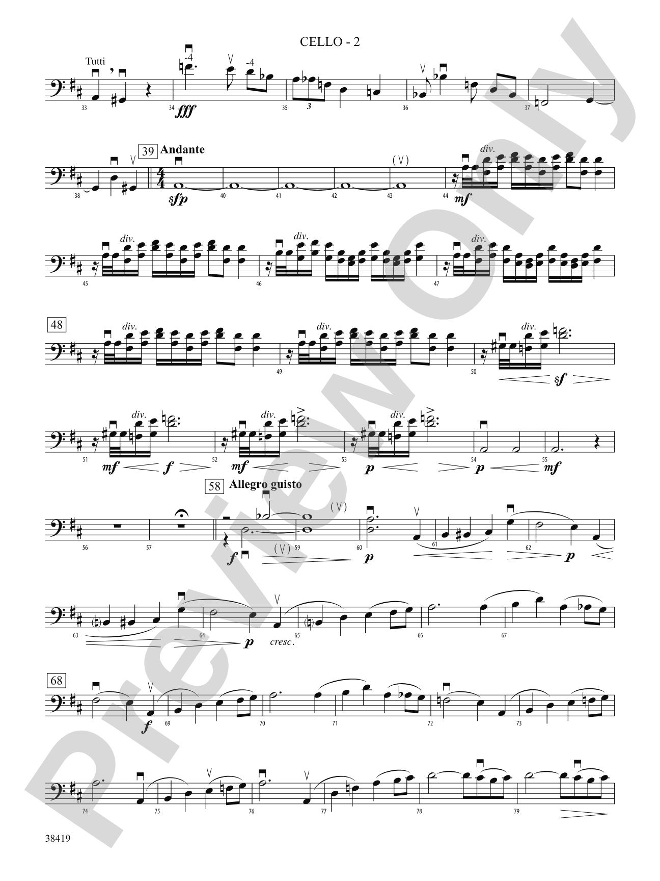 Highlights from the 1812 Overture: Cello