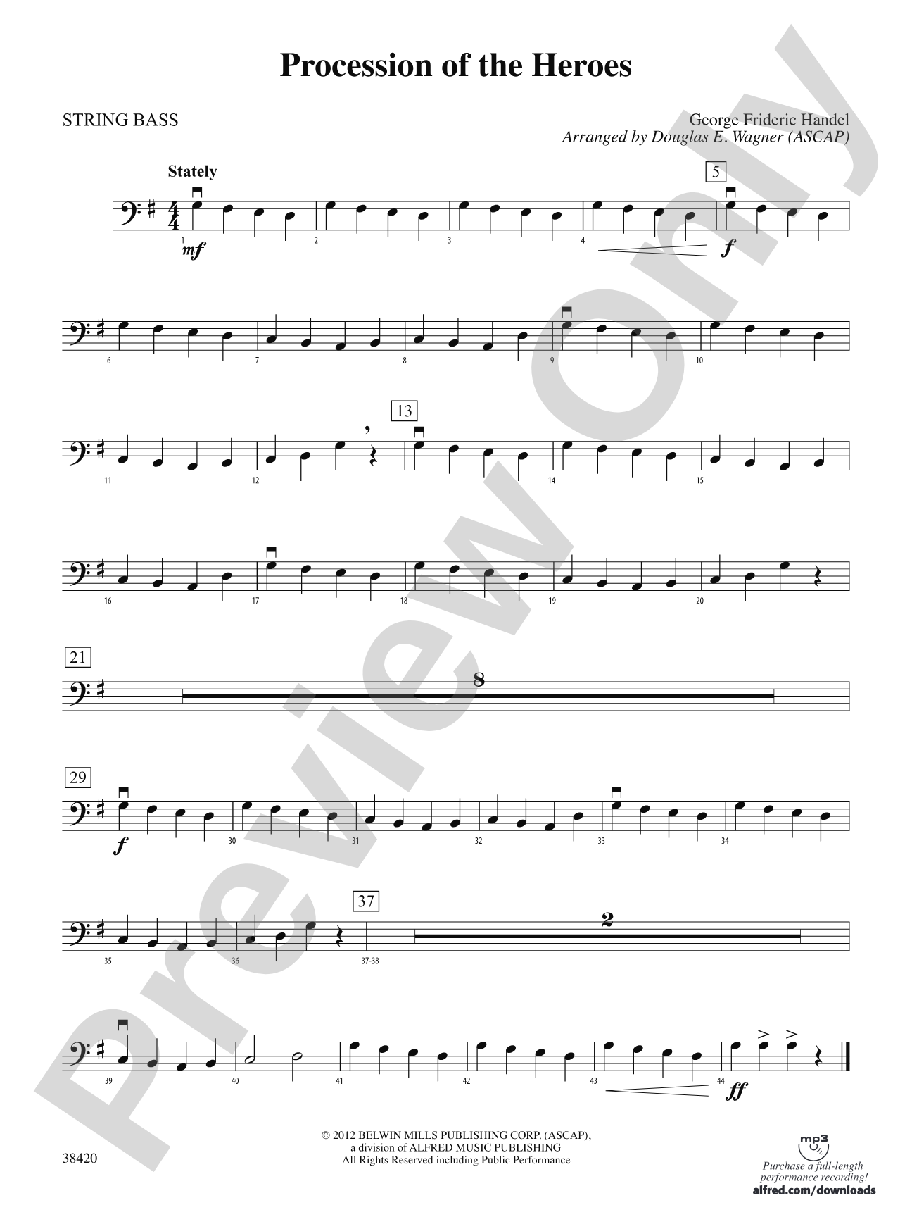 Procession of the Heroes: String Bass