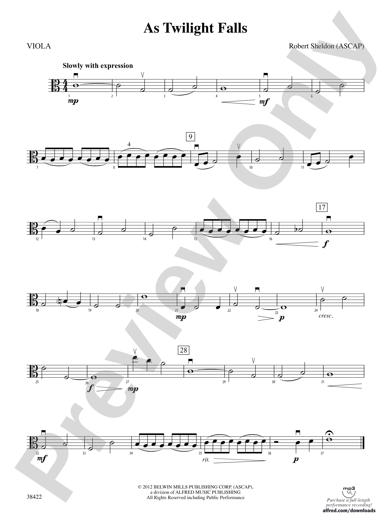 As Twilight Falls: Viola