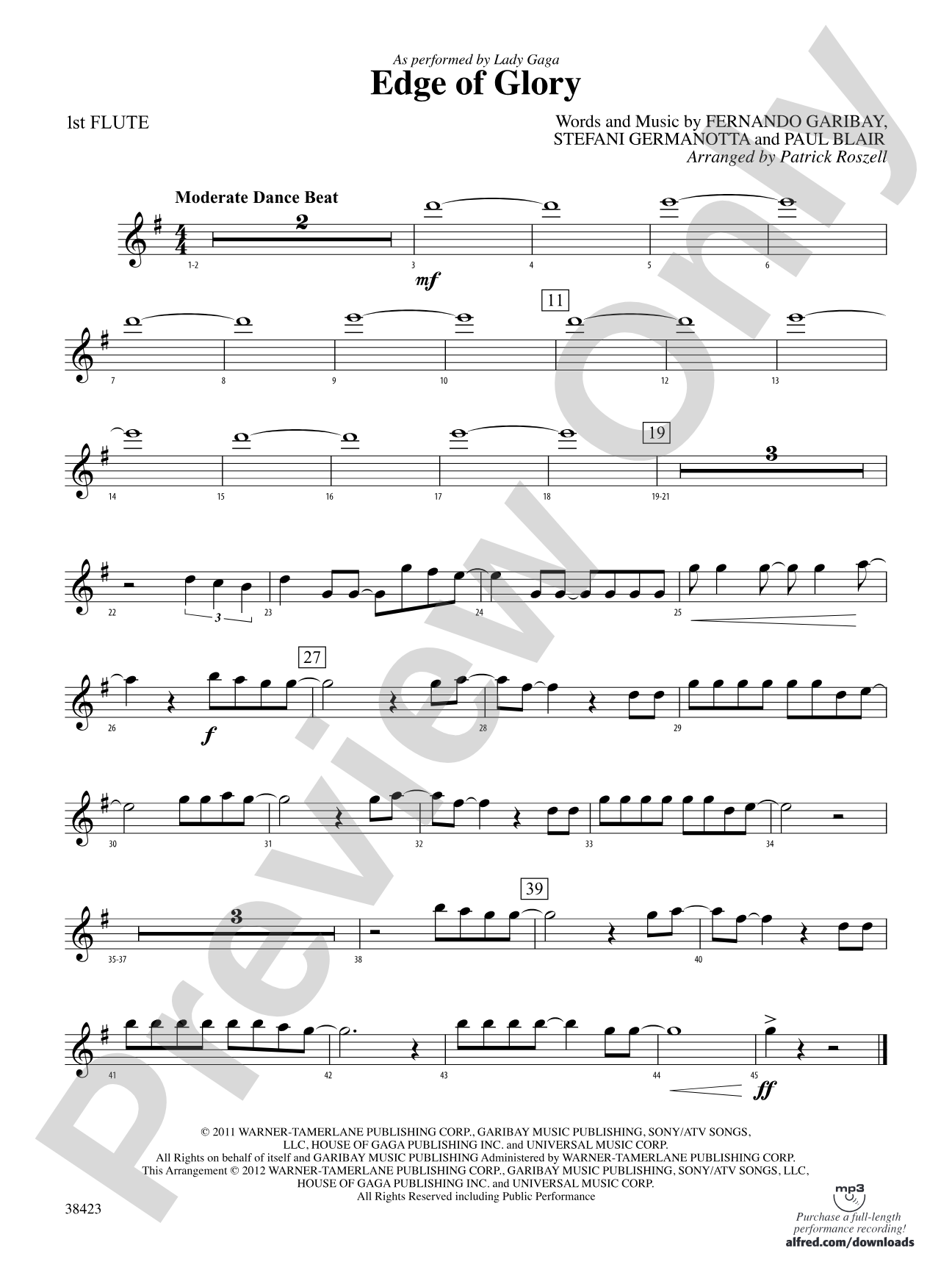 Edge of Glory: Flute