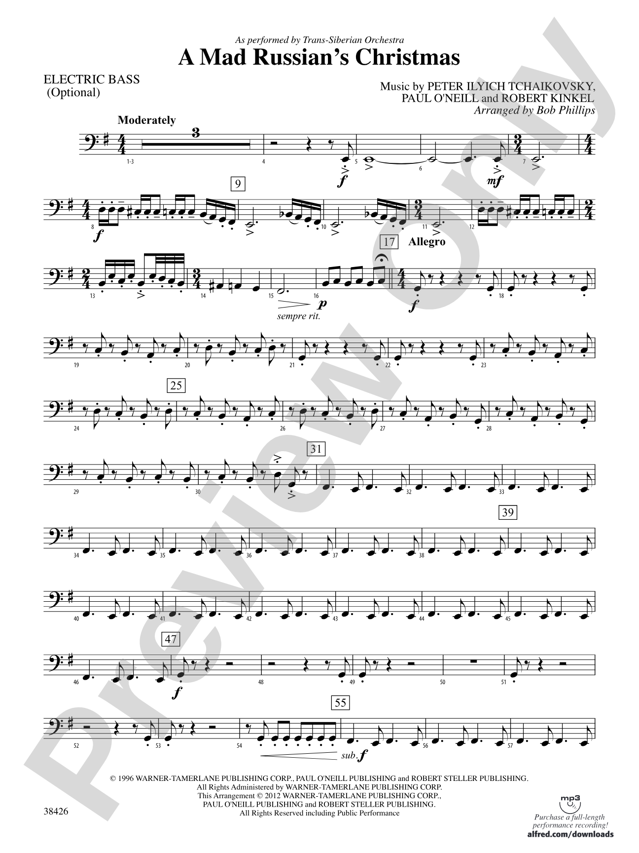A Mad Russian's Christmas: Electric Bass