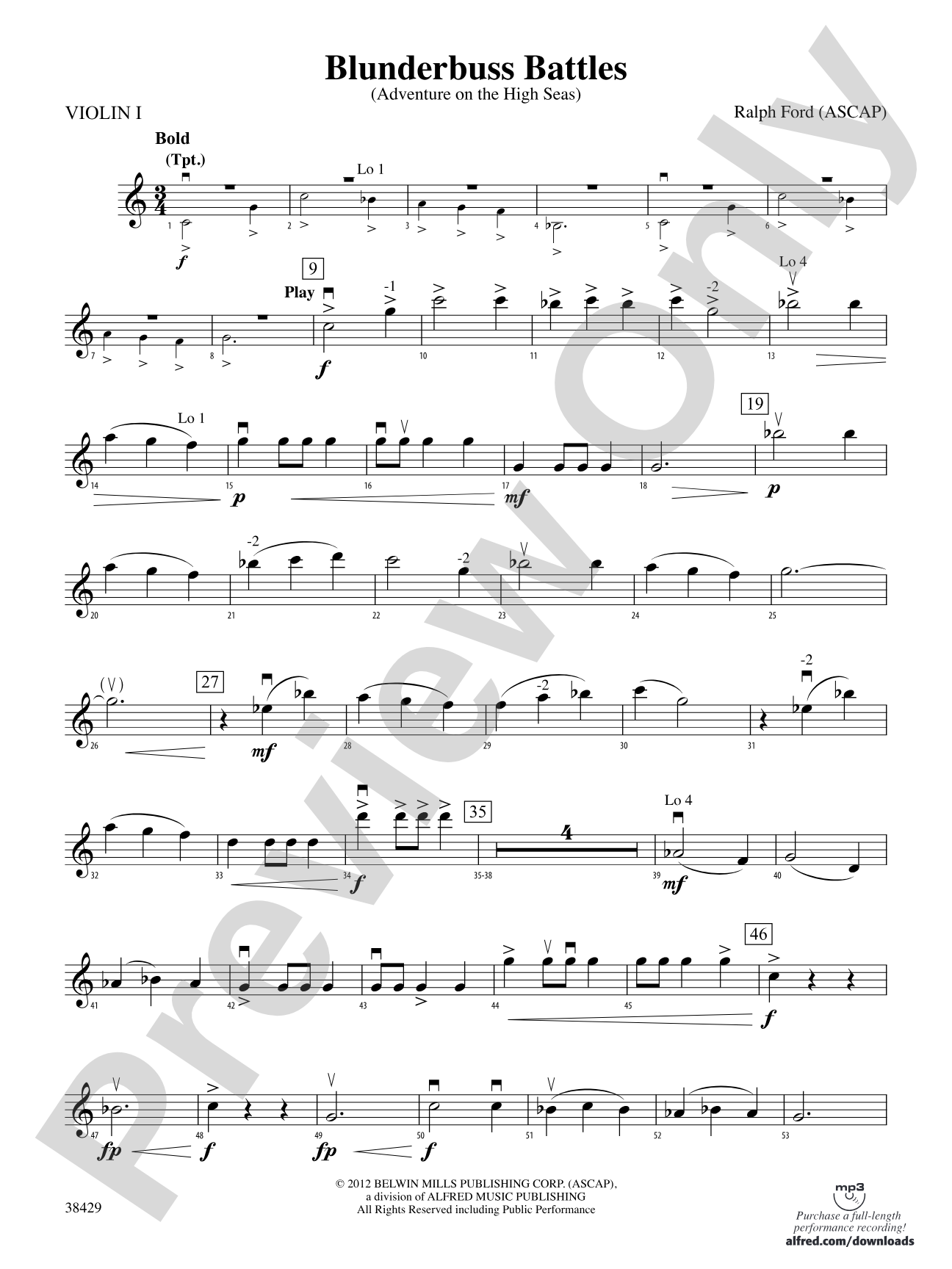 Blunderbuss Battles: 1st Violin