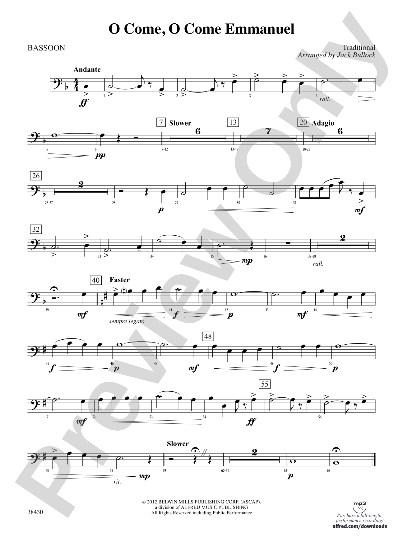 O Come, O Come Emmanuel: Bassoon