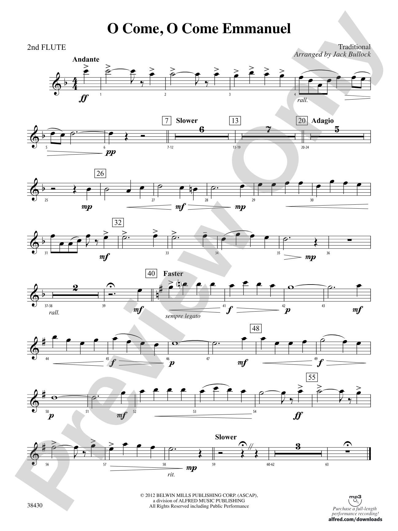 O Come, O Come Emmanuel: 2nd Flute