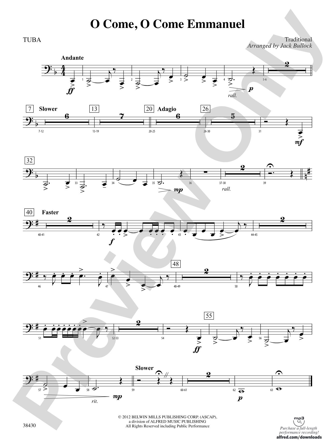 O Come, O Come Emmanuel: Tuba