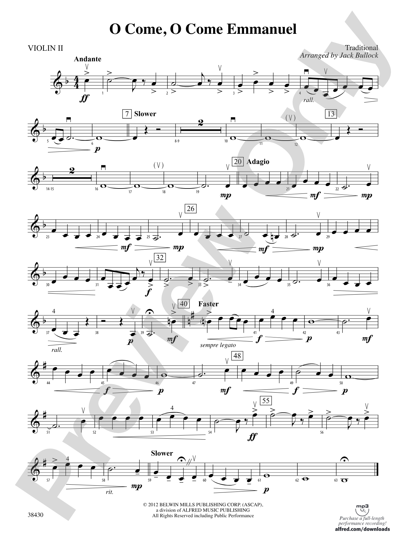 O Come, O Come Emmanuel: 2nd Violin