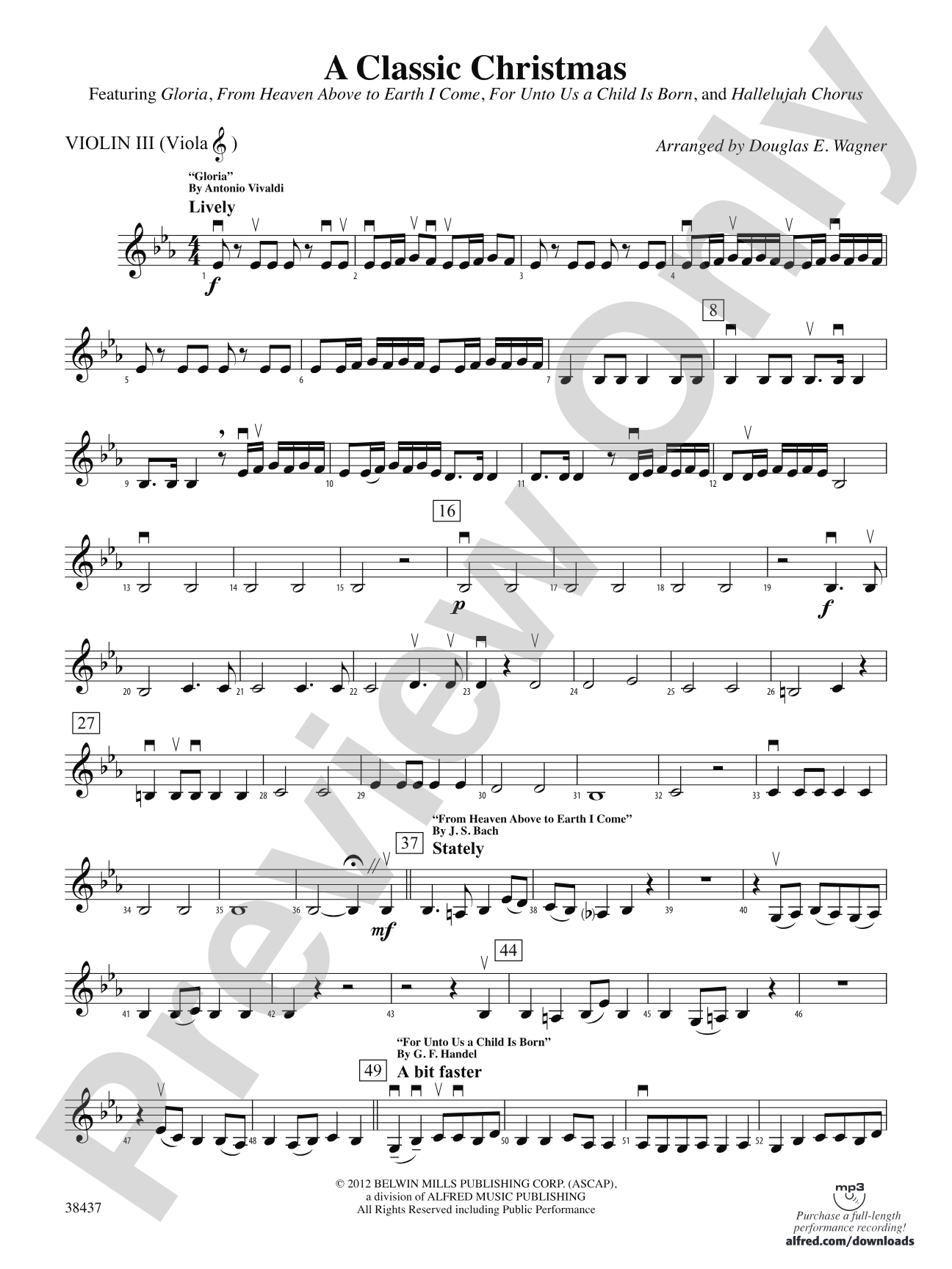 A Classic Christmas: 3rd Violin (Viola [TC])