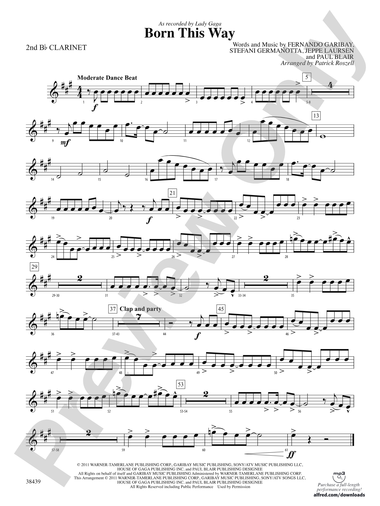 Born This Way: 2nd B-flat Clarinet