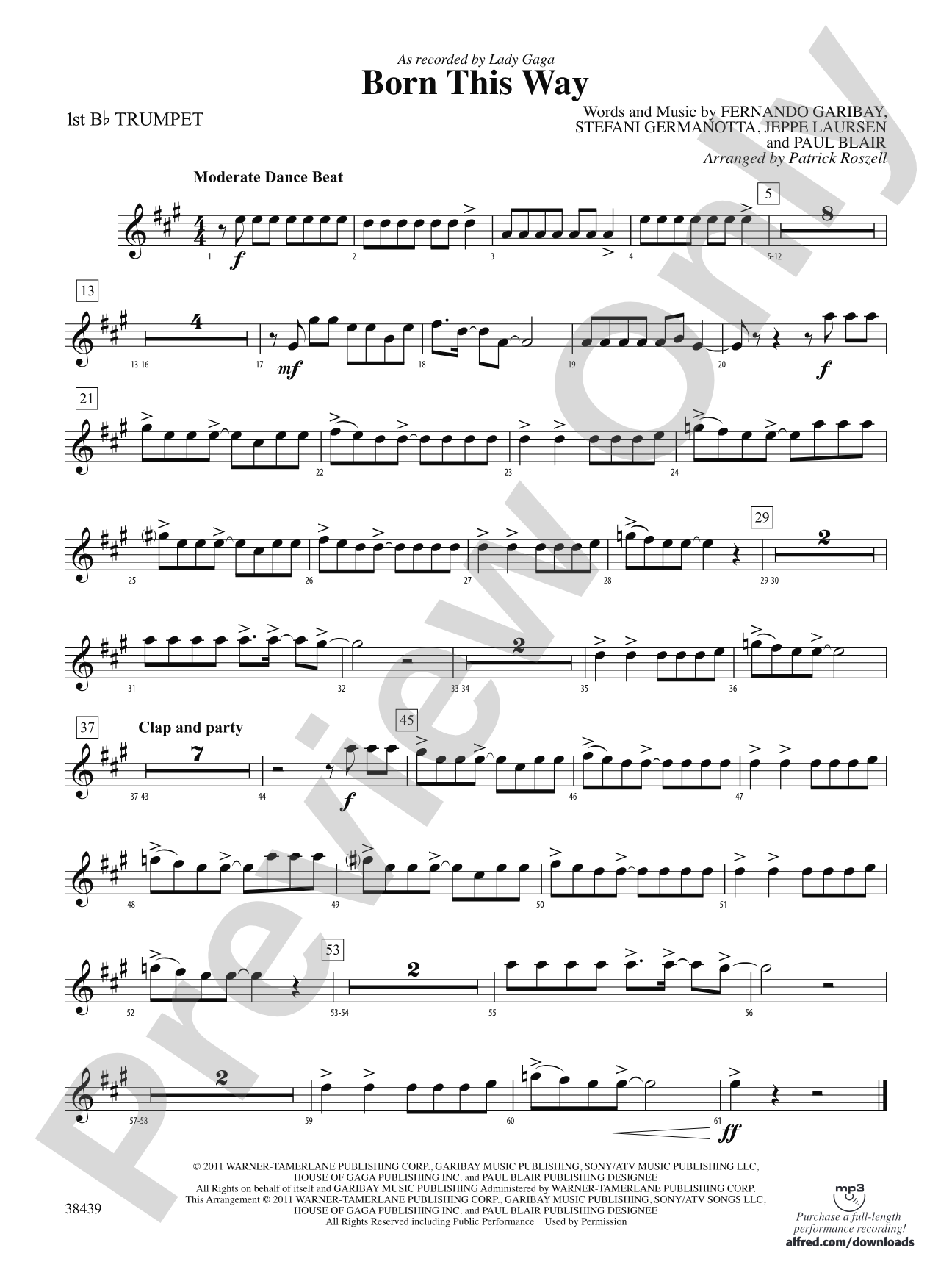 Born This Way: 1st B-flat Trumpet