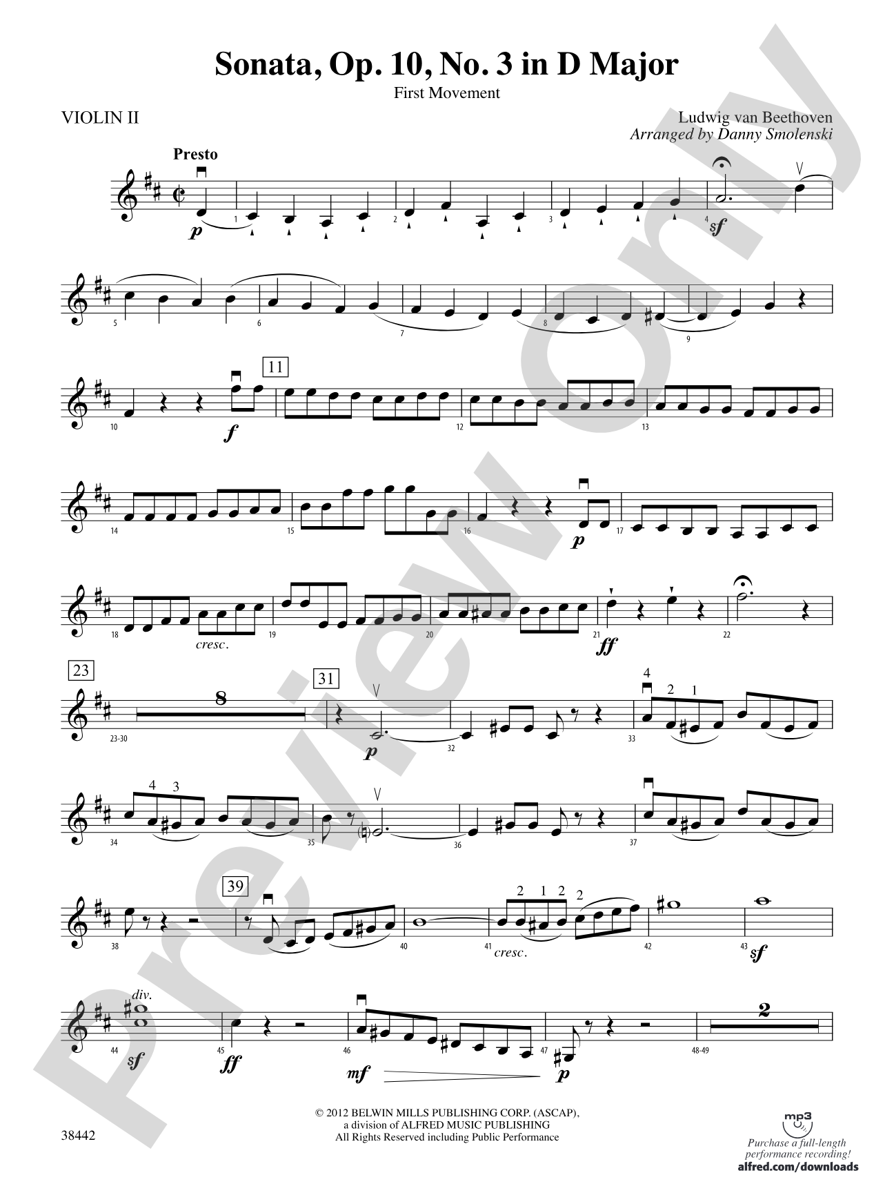 Sonata, Op. 10, No. 3: 2nd Violin