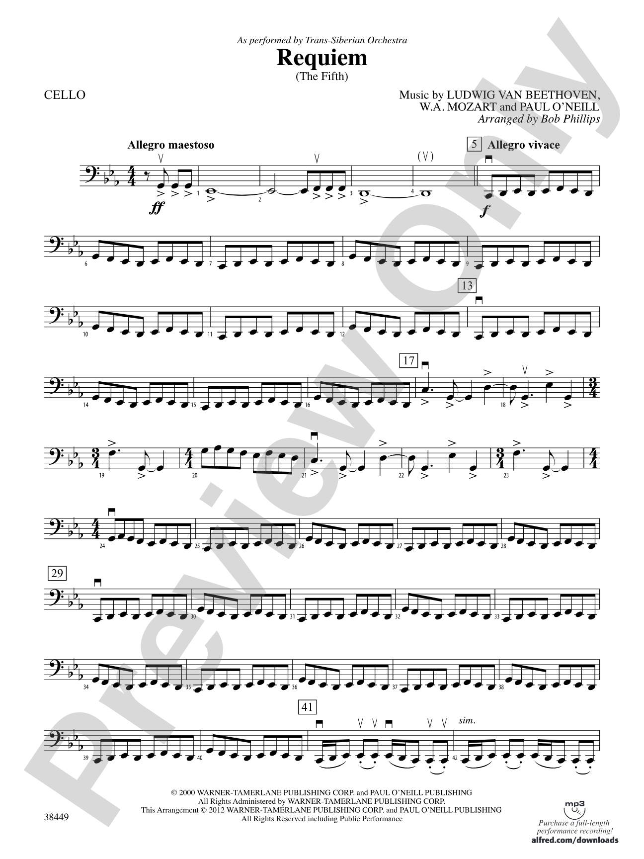 Requiem (The Fifth): Cello