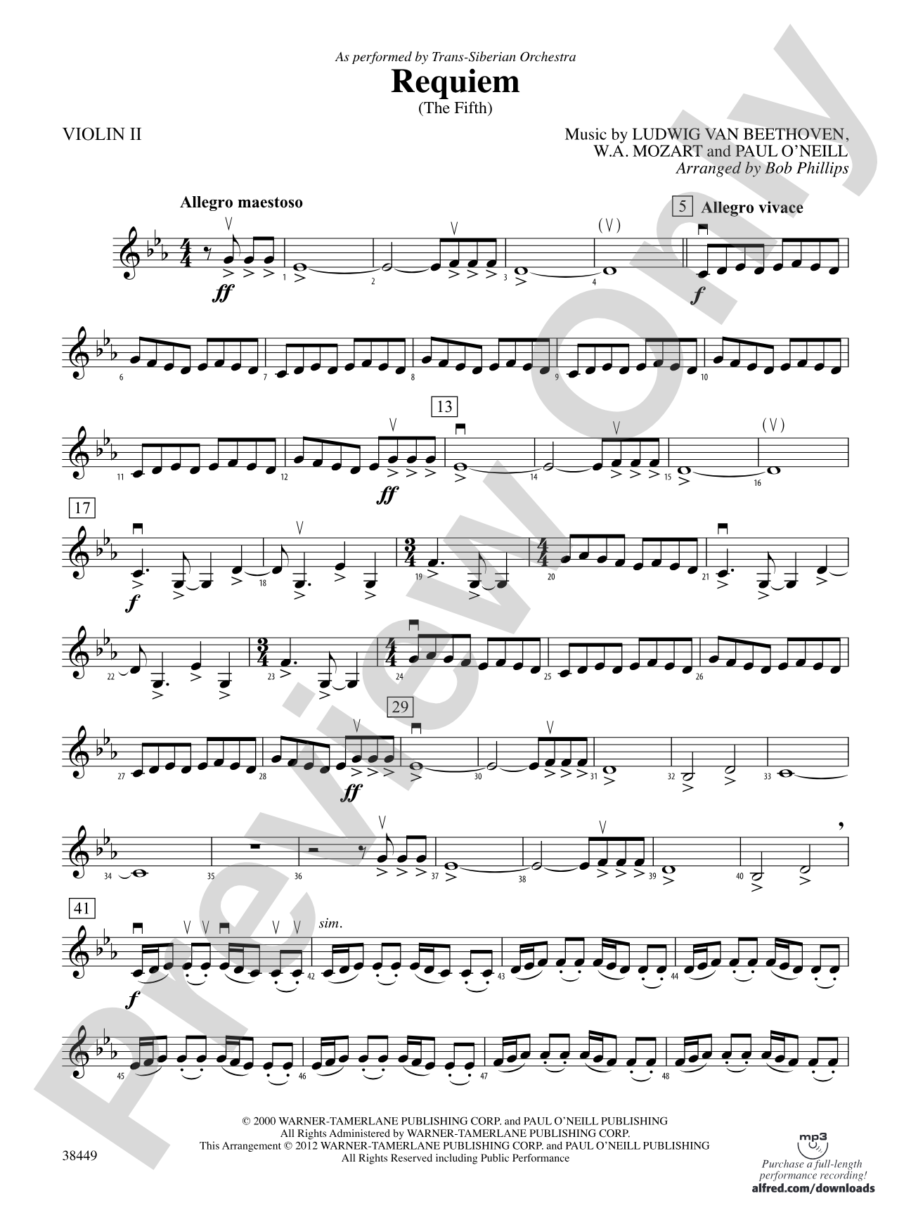 Requiem (The Fifth): 2nd Violin