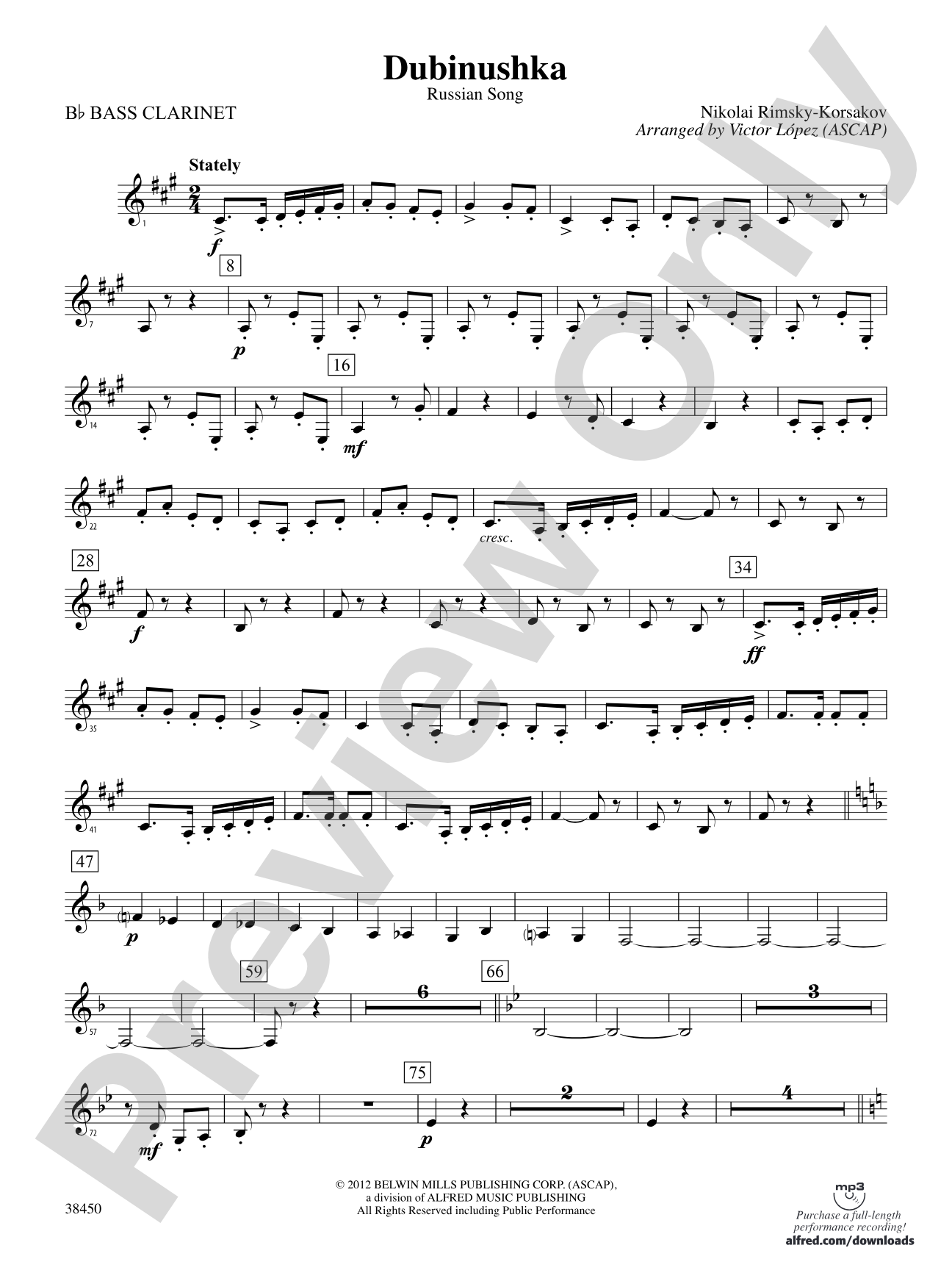 Dubinushka: B-flat Bass Clarinet