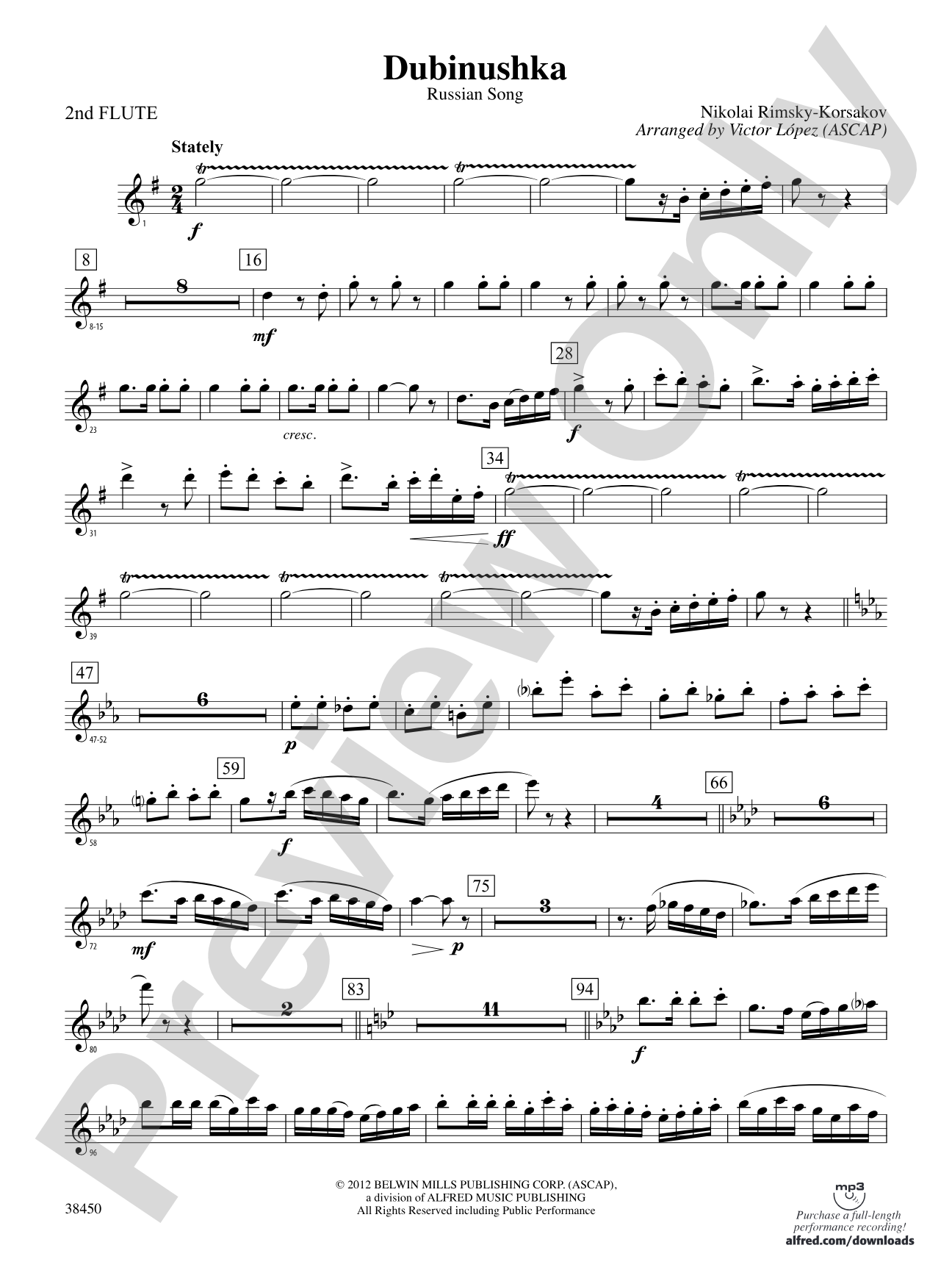 Dubinushka: 2nd Flute