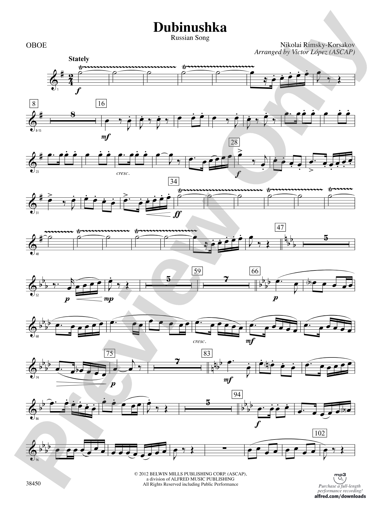 Dubinushka: Oboe