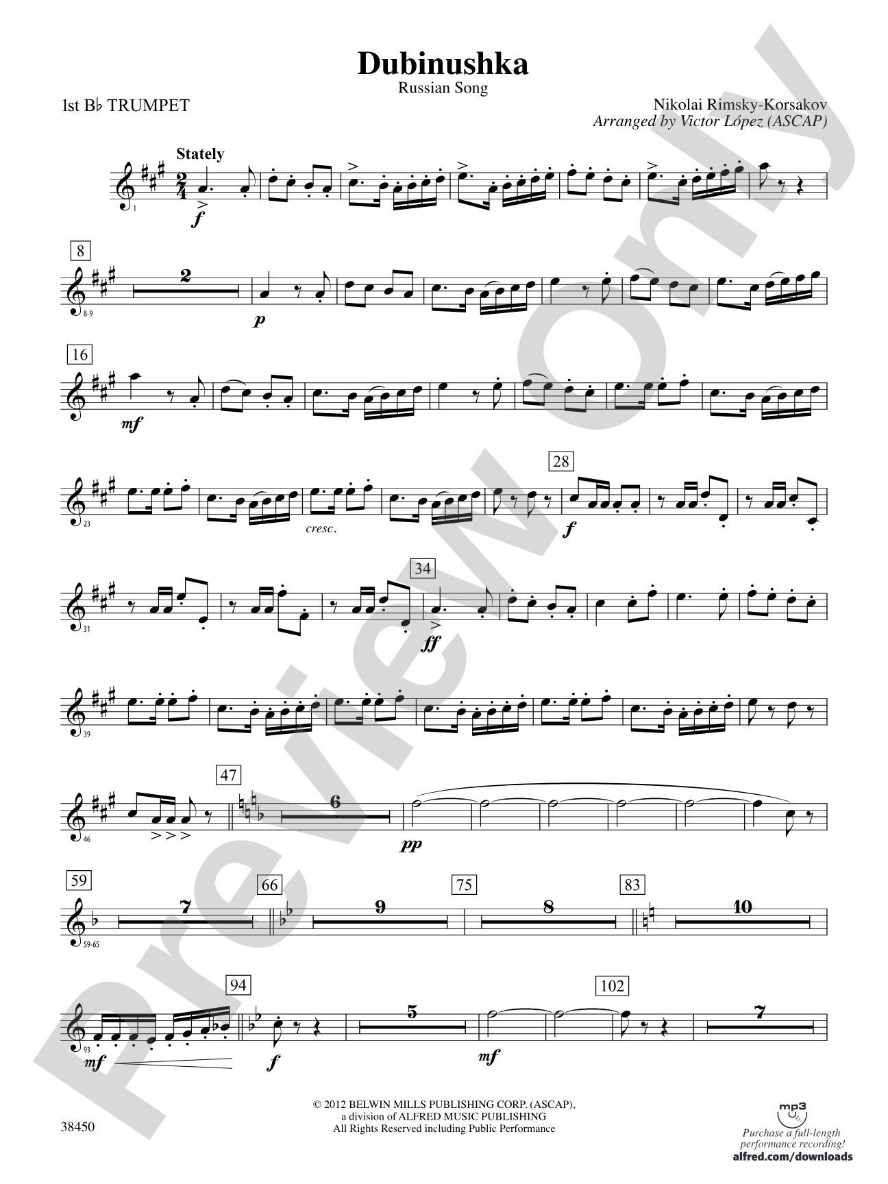Dubinushka: 1st B-flat Trumpet