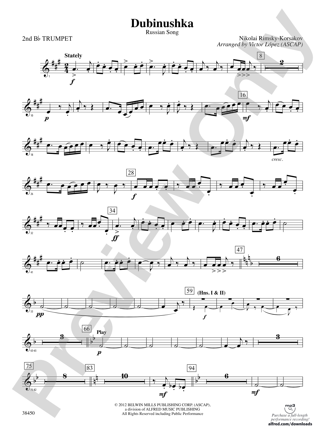 Dubinushka: 2nd B-flat Trumpet