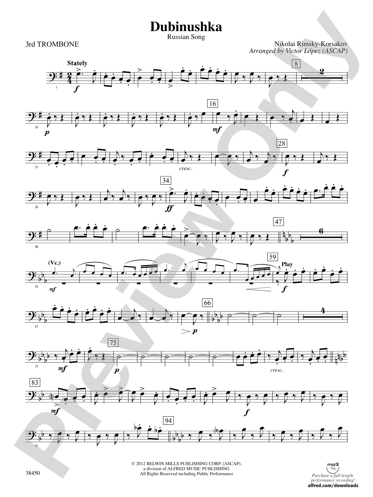 Dubinushka: 3rd Trombone