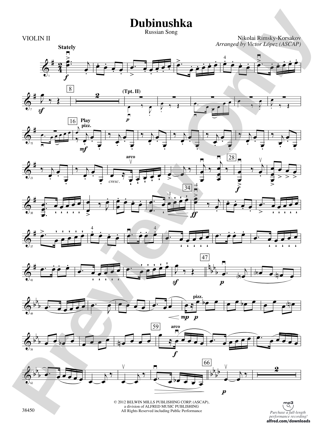 Dubinushka: 2nd Violin