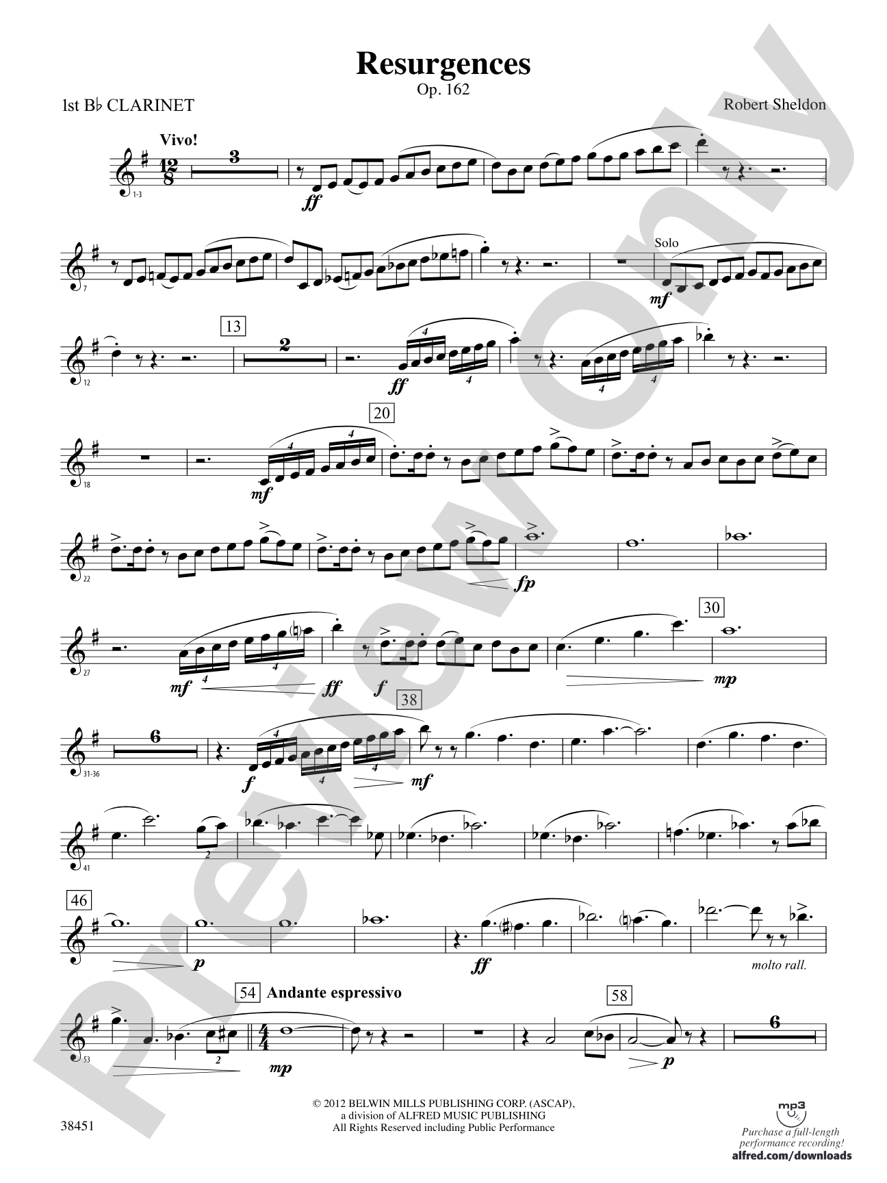 Resurgences: 1st B-flat Clarinet